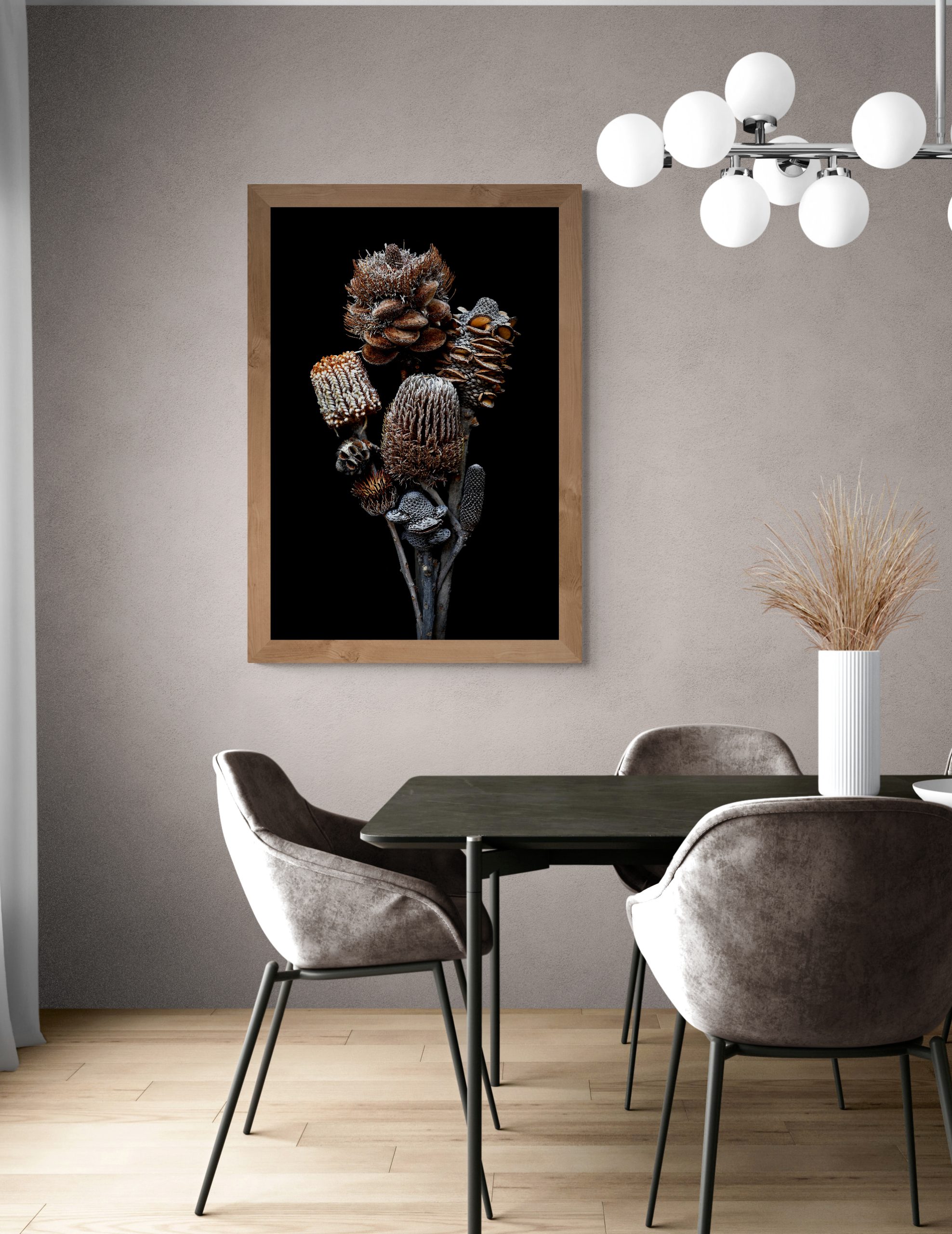 Modern Dining Room With Pendant Lights (16)