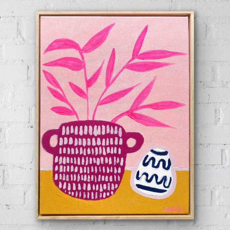 Magenta Urn With Wonky Pot