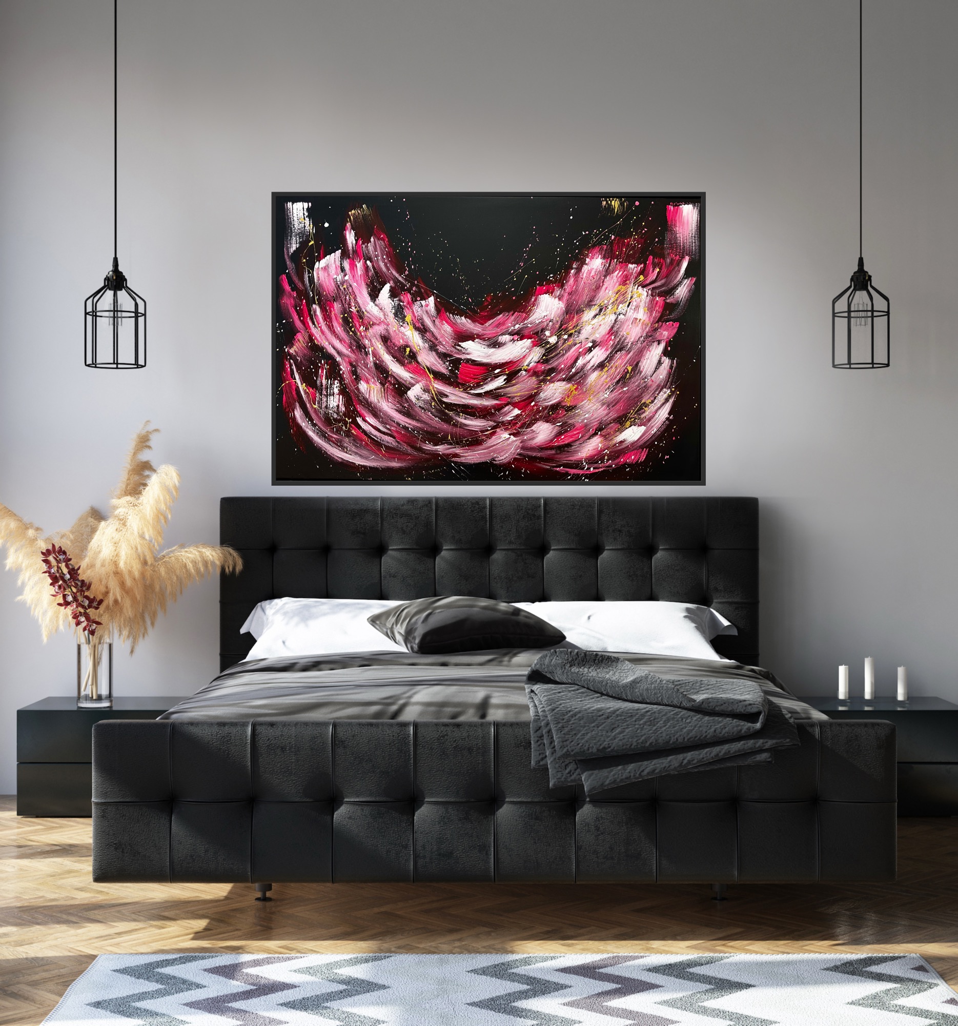 Black Bedroom Alanah Jarvis Abstract Art
