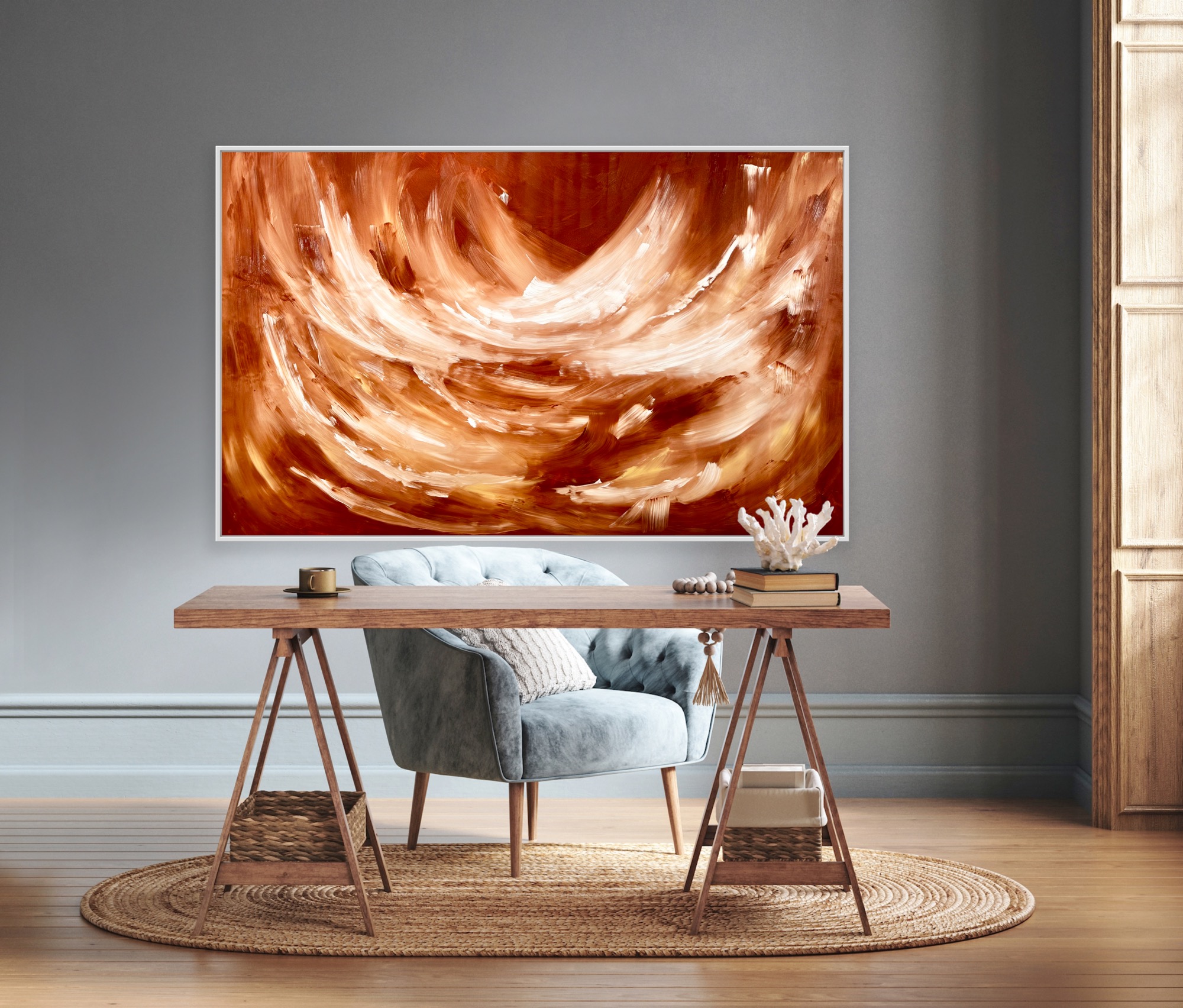 White Frame Alanah Jarvis Abstract Art