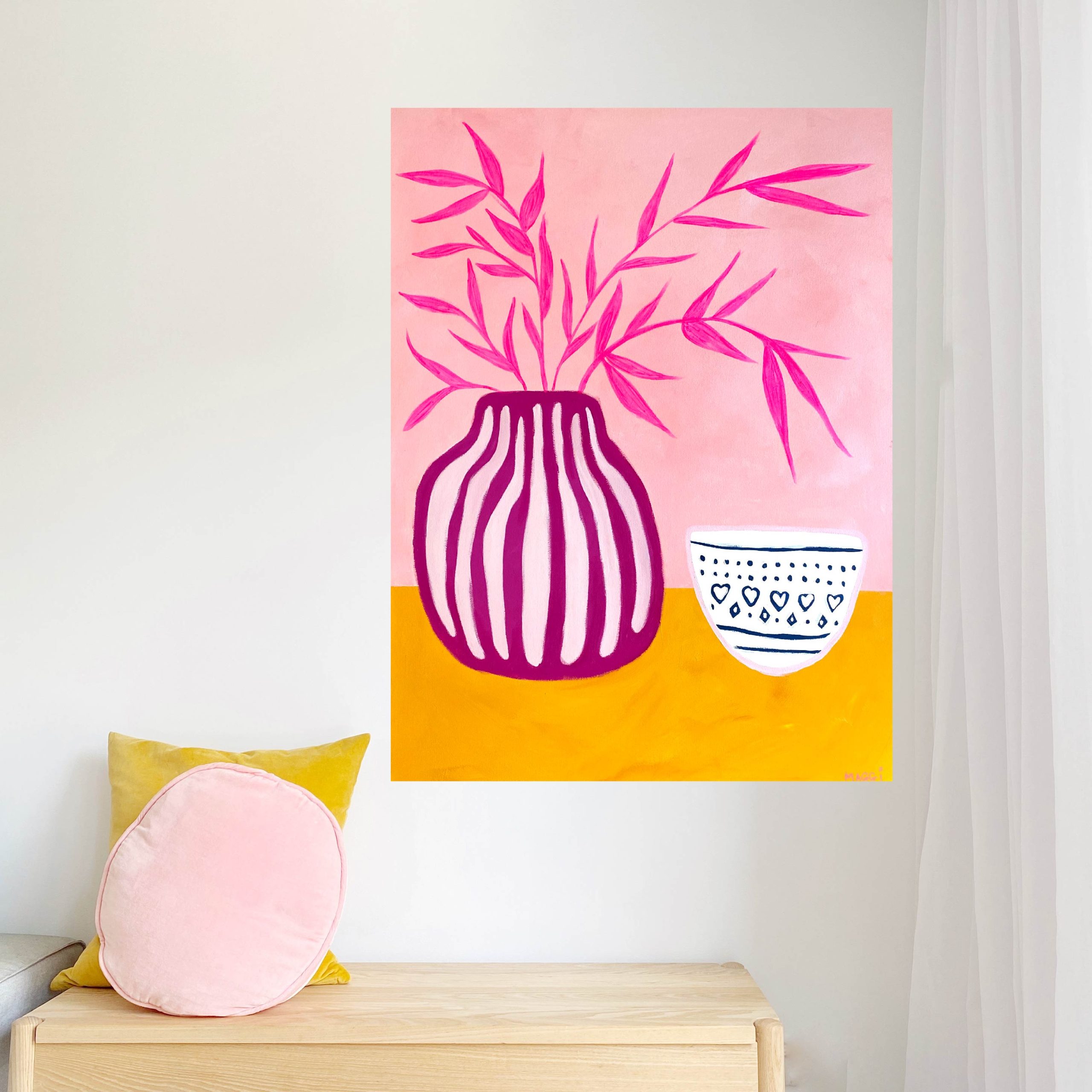 Wonky Bowl With Stripe Pot Mmmmmmm