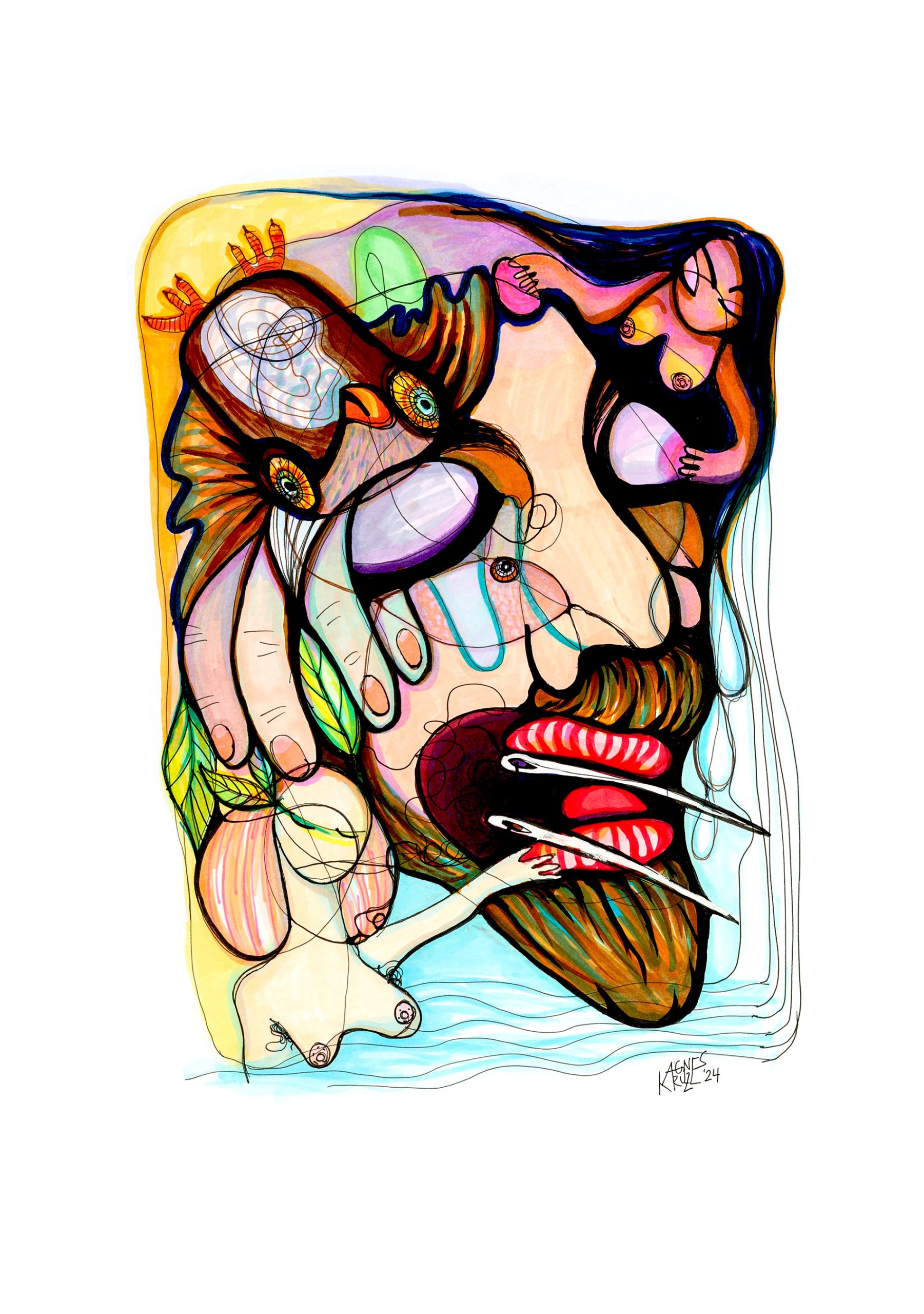 Men Dont Cry Doodle Art Small