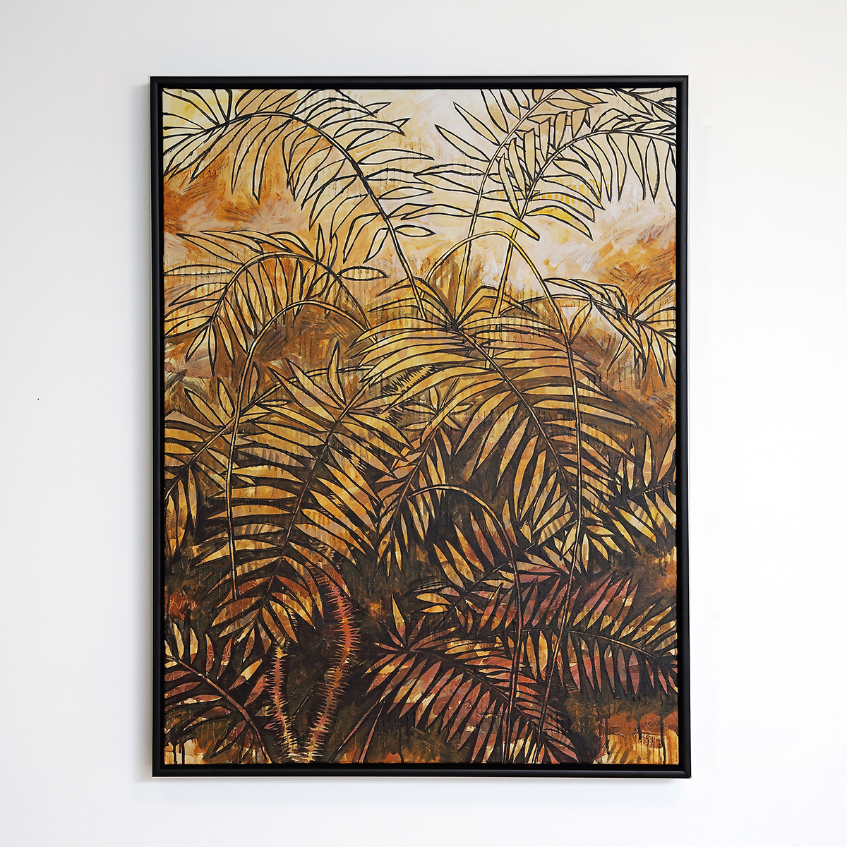 Lr 003 Wait A While Moment I Smith & Brooks Brisbane Art Dark Coastal Black Frame Australian Landscape