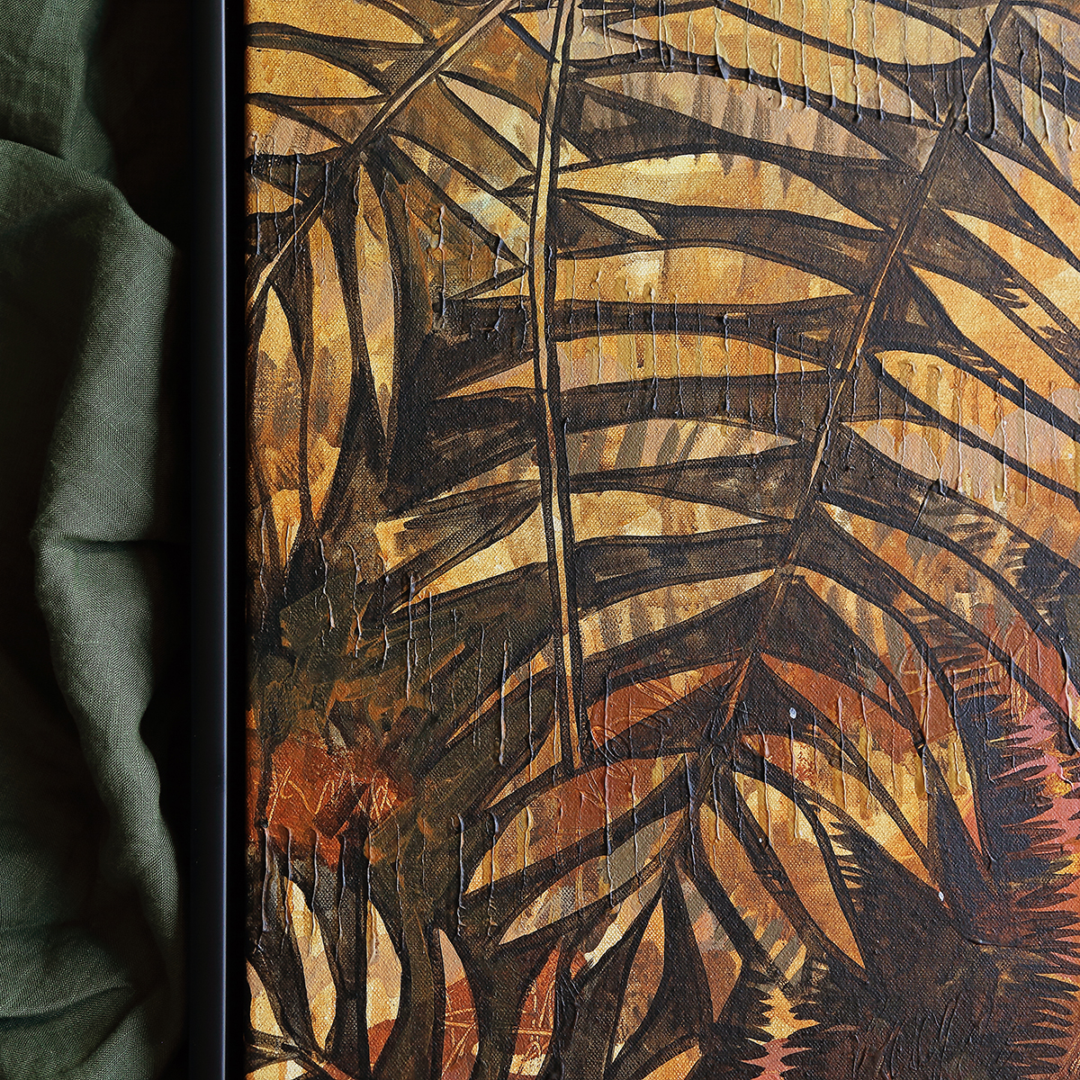 Lr 036 Wait A While Moment I Smith & Brooks Brisbane Art Dark Coastal Black Frame Australian Landscape