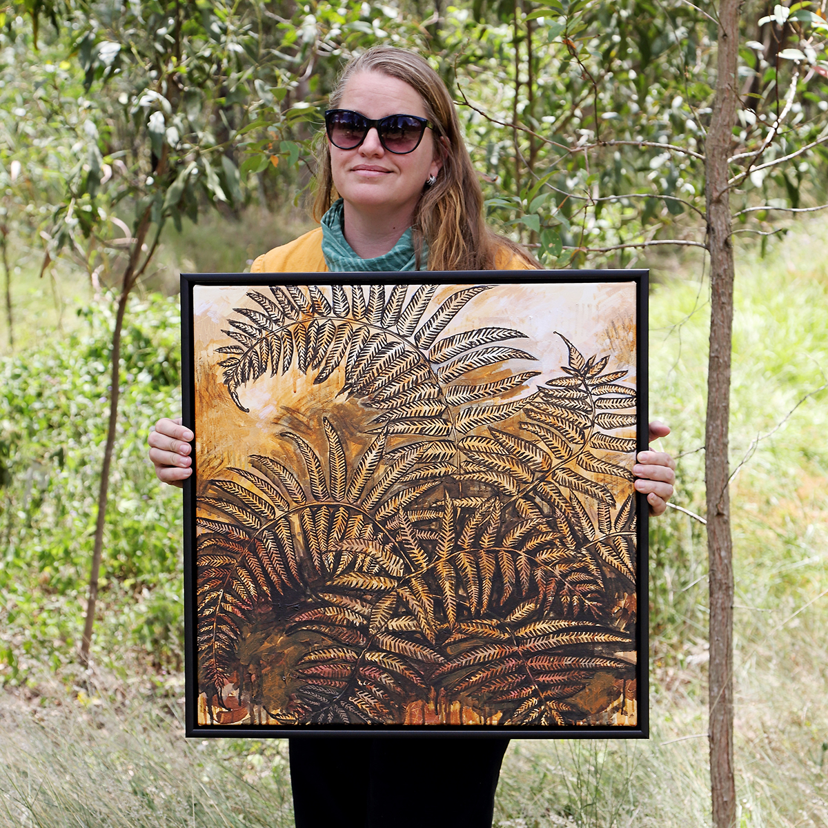 Lr 013 Soft Bracken Fern Moment I Smith & Brooks Dark Coastal Vibes Art For Australian Interiors Shop Brisbane Artists