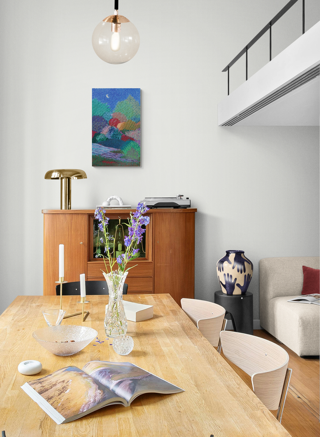 Dining Room With Retro Cabinet (1)