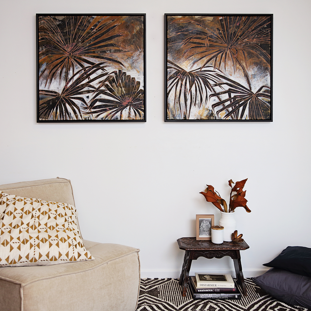 Lr 112 Coastal Nior Smith & Brooks Dark Coastal Art Art For Interior Designers Palms Black And White