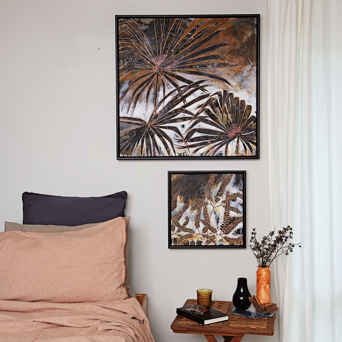 Lr 146 Coastal Nior Smith & Brooks Dark Coastal Art Art For Interior Designers Palms Black And White