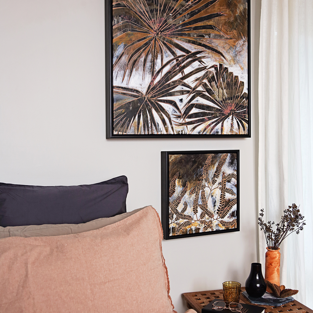 Lr 150 Coastal Nior Smith & Brooks Dark Coastal Art Art For Interior Designers Palms Black And White