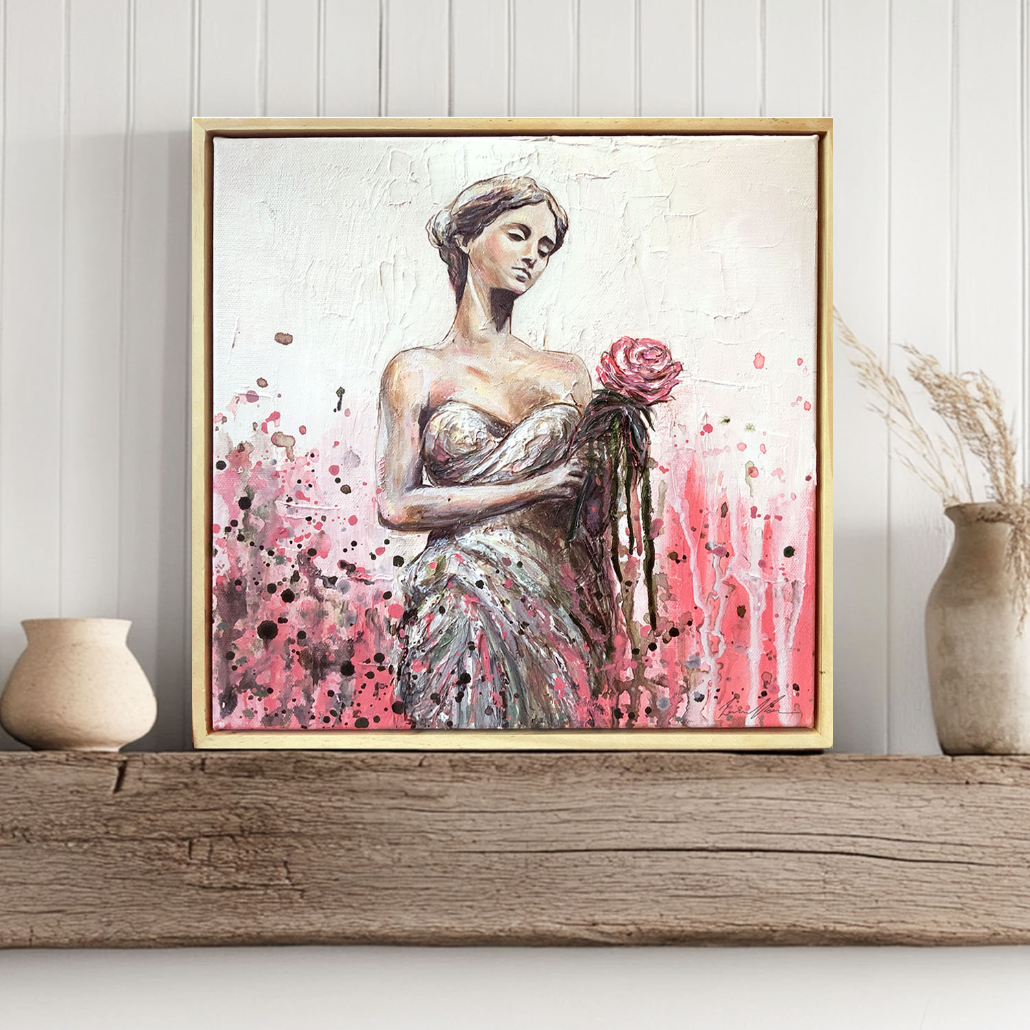 Leni Kae Wherever I Go I Carry This Rose Iii Small Art Gift Romance Love Interior Design 2