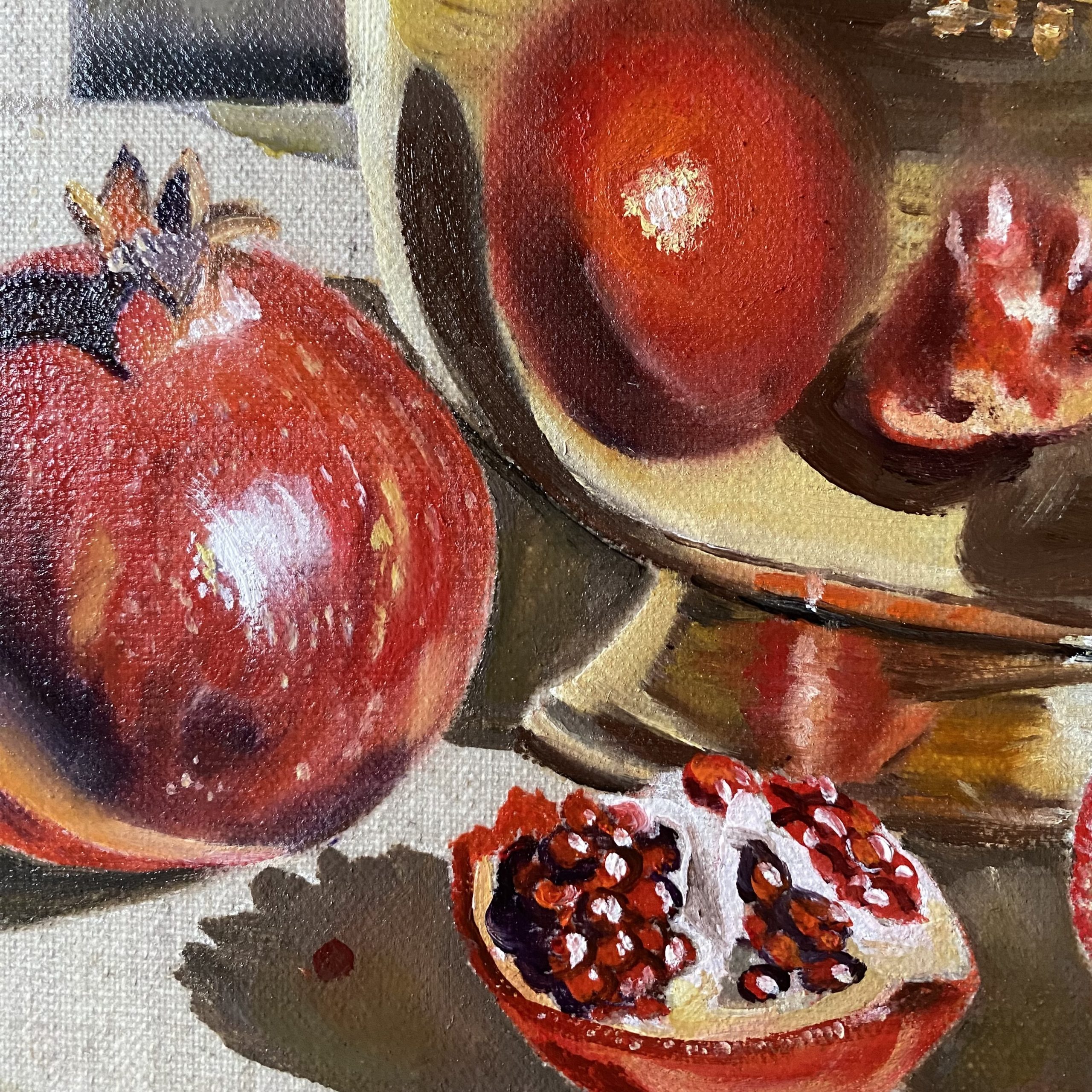 Brass And Pomegranates Closeup Wendy Peters