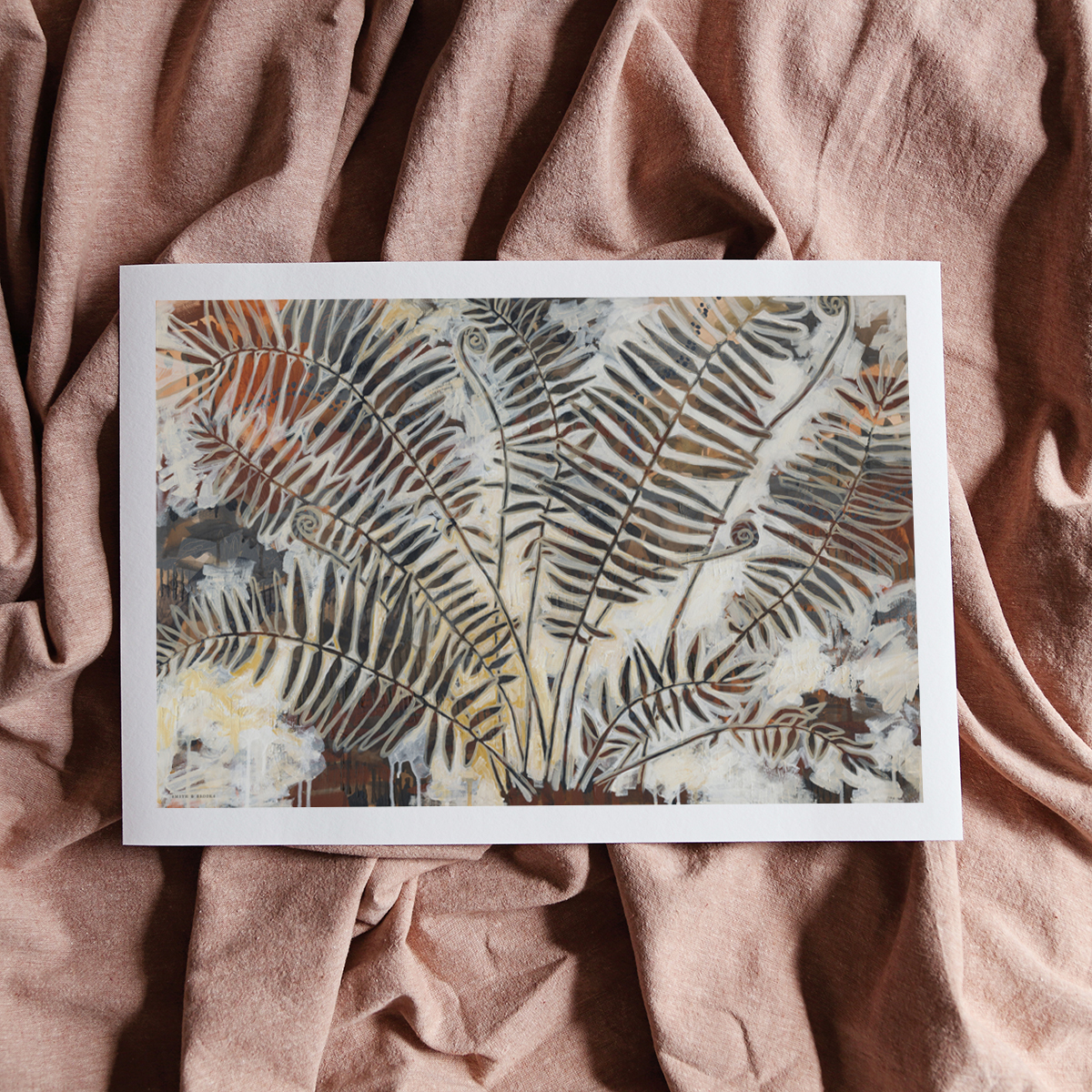 Lr 076 Swamp Water Fern Moment I Smith & Brooks Art For Coastal Interiors Black And White Neutral Original Artworks