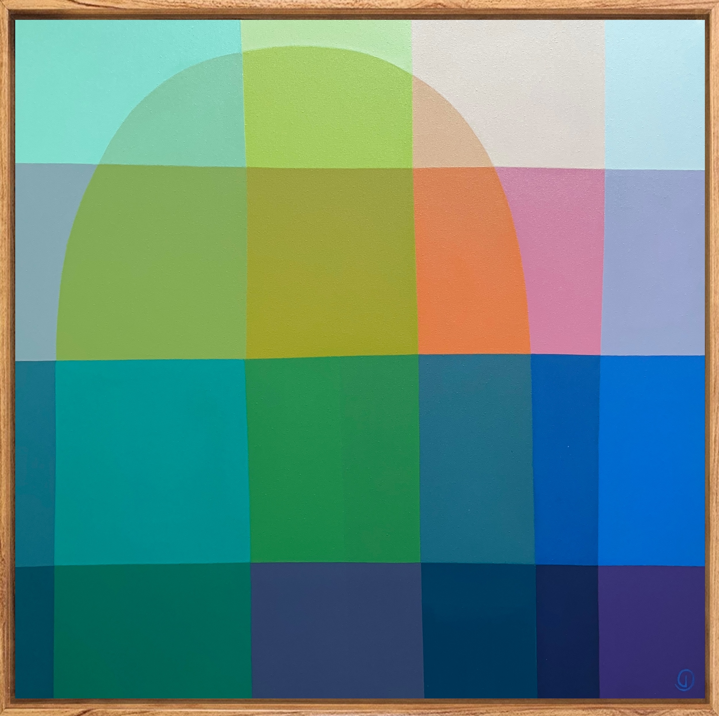 Charlotte De Pace Bright Side Abstract Painting Natural Frame Example Art Lovers Australia