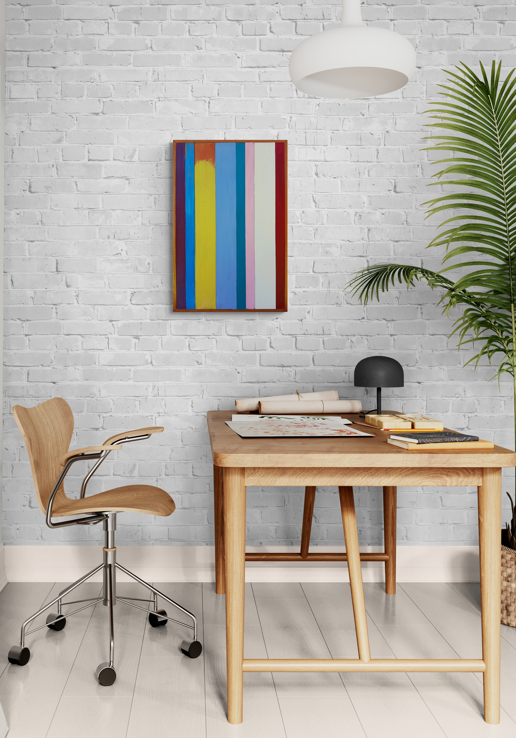 Artists Studio With Large Tropical Plant