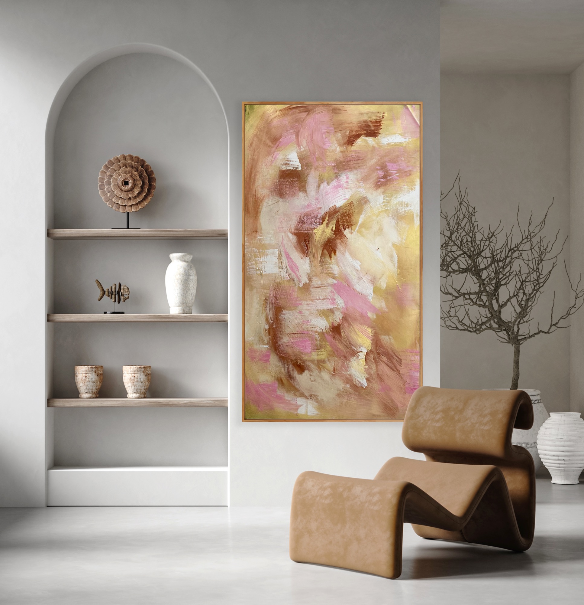 Vertical Abstract Art Alanah Jarvis Brown