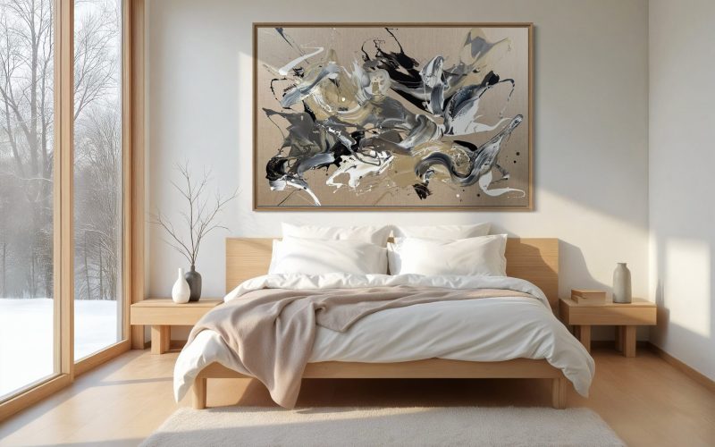 Colossal Gold – Belgian Linen Oak Framed