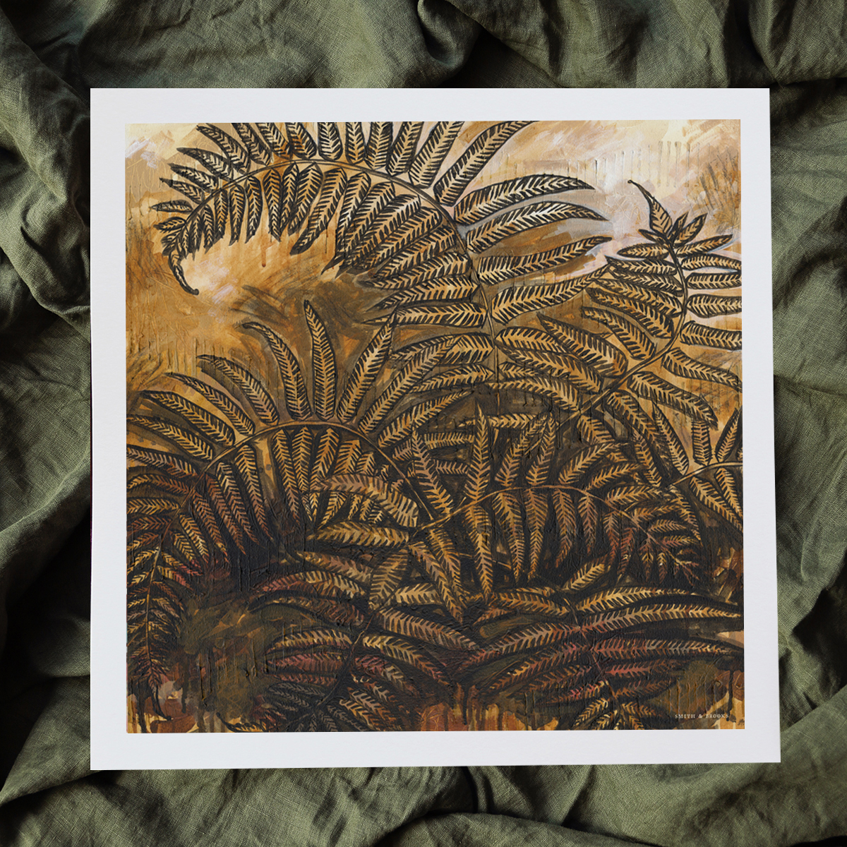 Lr 081 Soft Bracken Fern Moment I Smith & Brooks Dark Coastal Vibes Art For Australian Interiors Shop Brisbane Artists