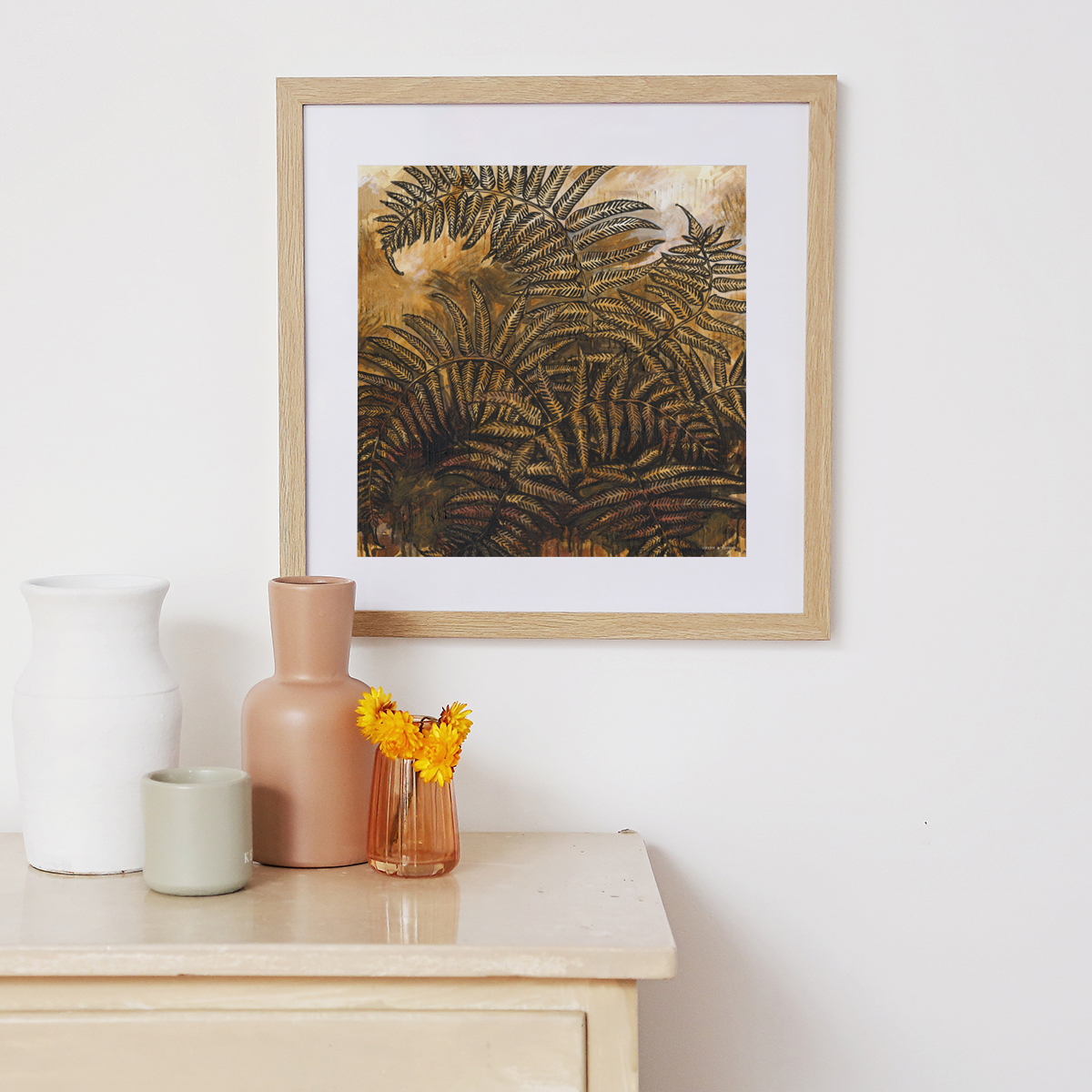 Lr 083 Soft Bracken Fern Moment I Smith & Brooks Dark Coastal Vibes Art For Australian Interiors Shop Brisbane Artists