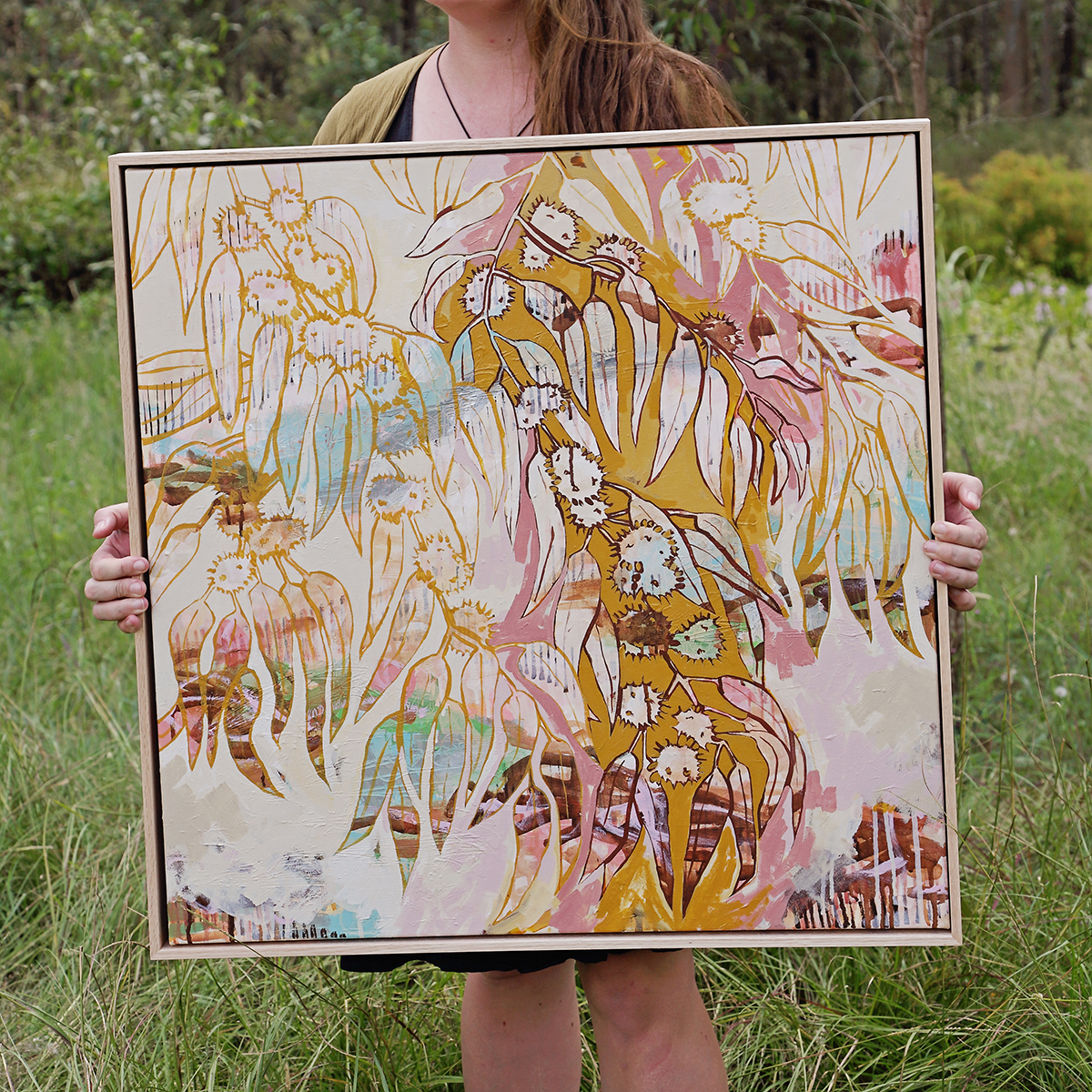 Lr 003 Blackbutt Moment I Smith & Brooks Art Affordable Art Sydney Art Abstract Australian Landscape Ready To Hang Art Native Plants