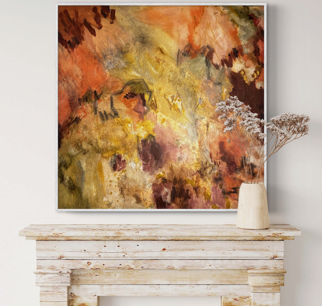 Anya Love Warm Breeze Oil And Mixed Media White Frame