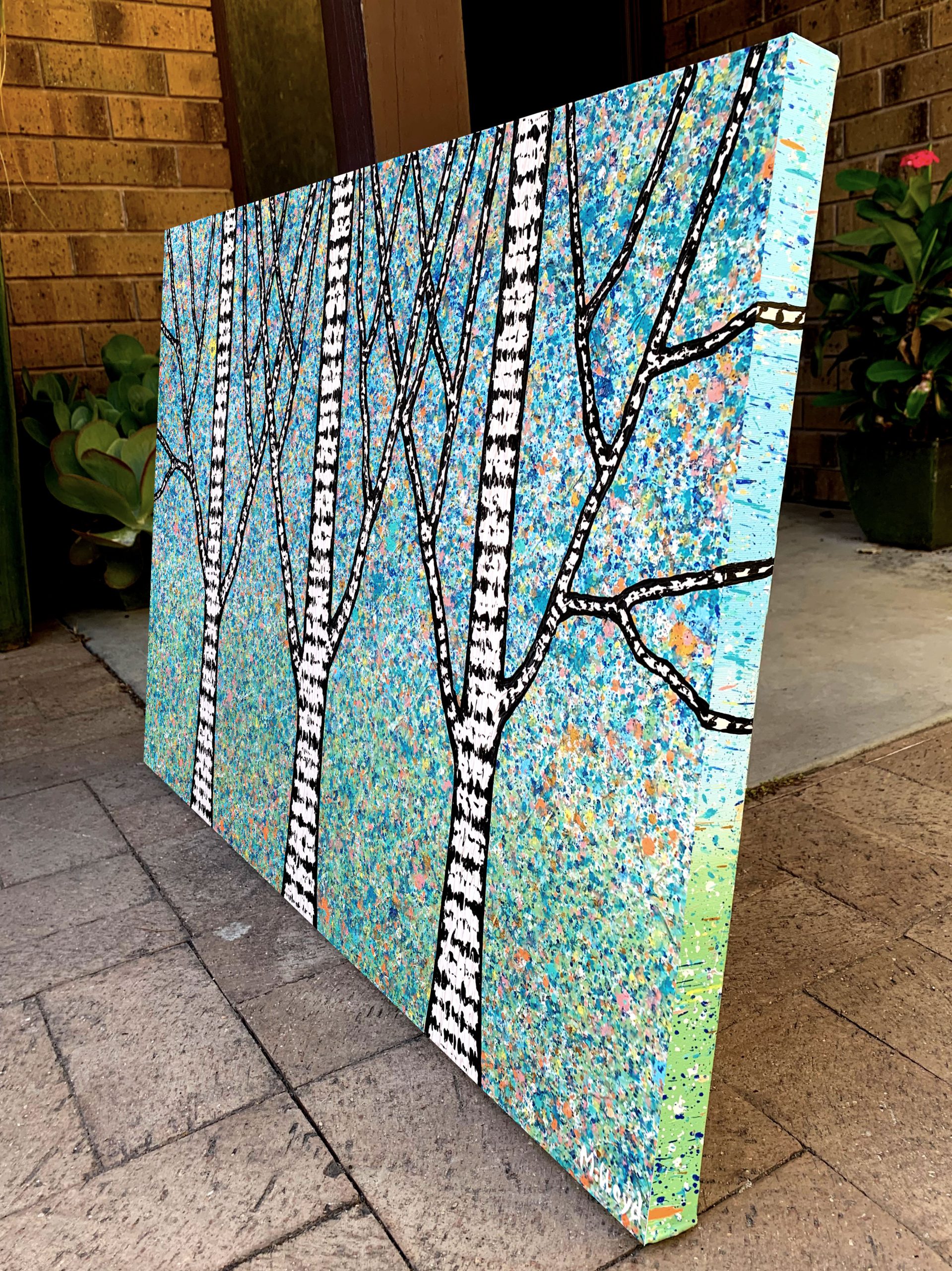 Sides Birch Trees Miranda Lloyd Art Abstract Textures