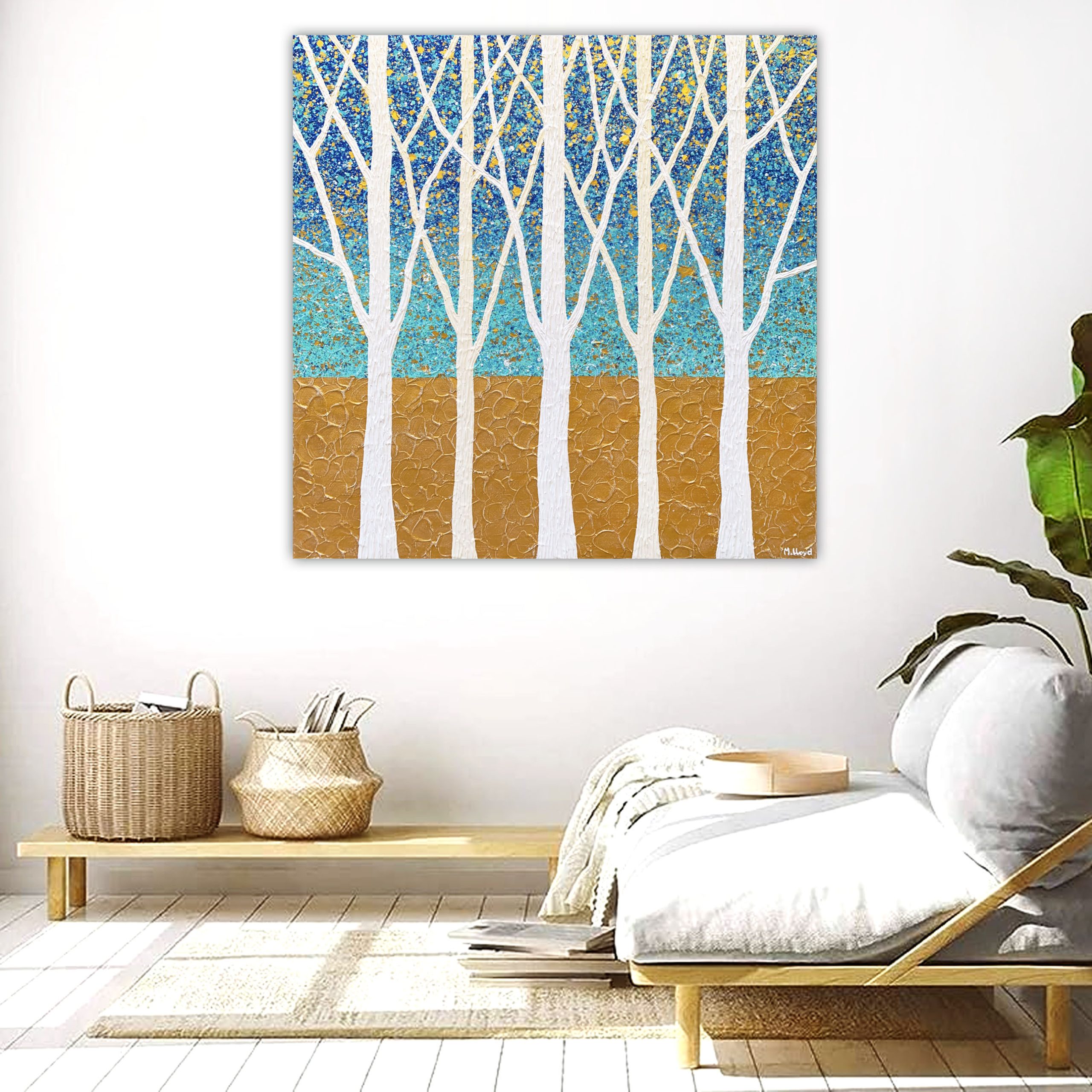 Lounge 1 Gum Trees By The Beach Coastal Miranda Lloyd Artist Australia