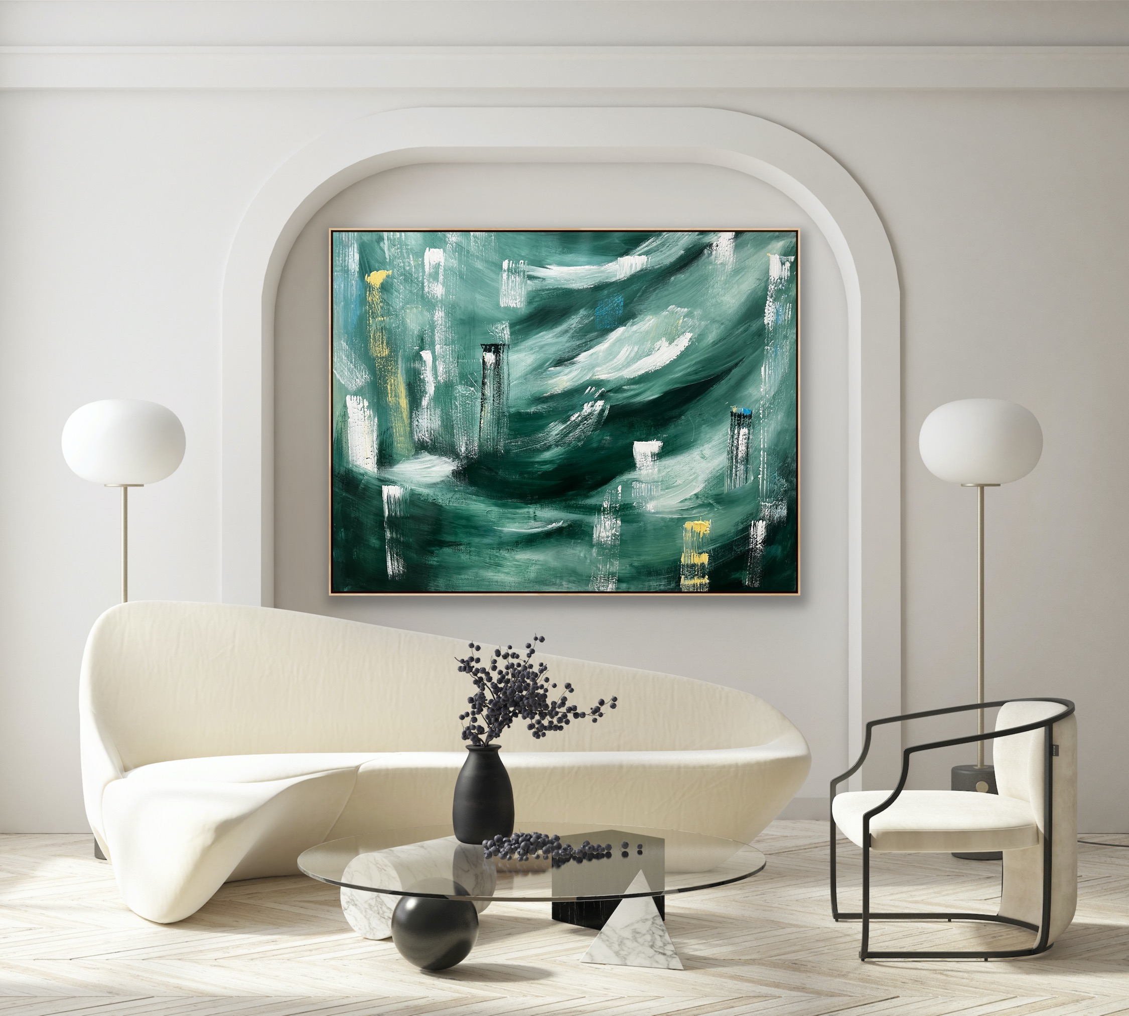White Interior Alanah Jarvis Abstract Art