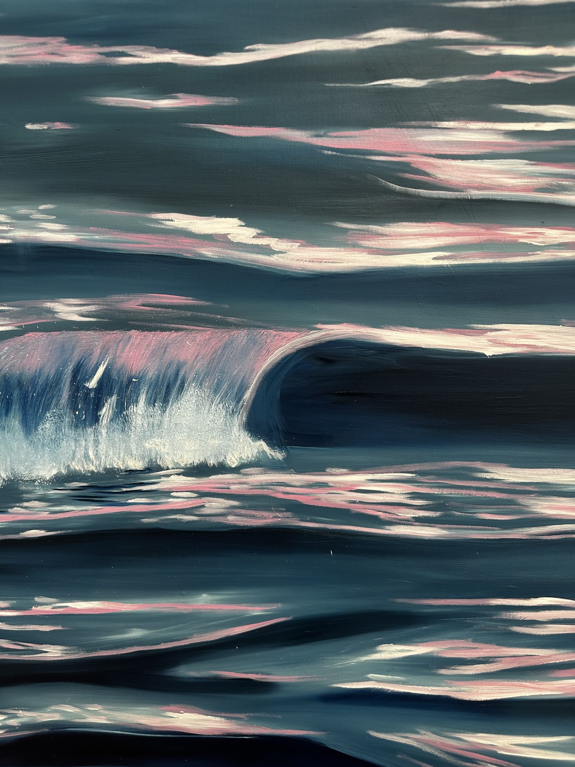 Closeup Wave Painting Alanah Jarvis Ocean Art