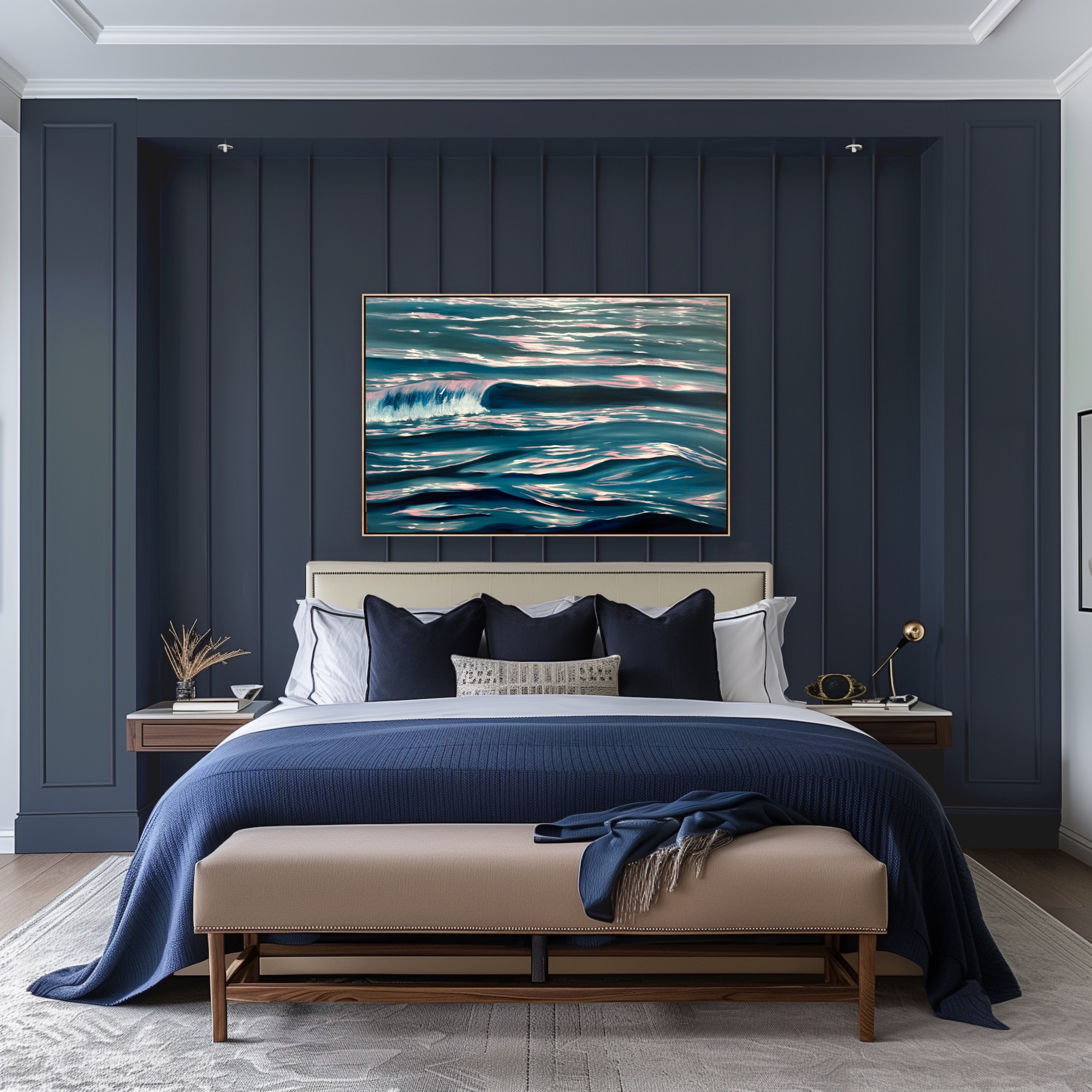 Navy Bedroom Alanah Jarvis Ocean Art