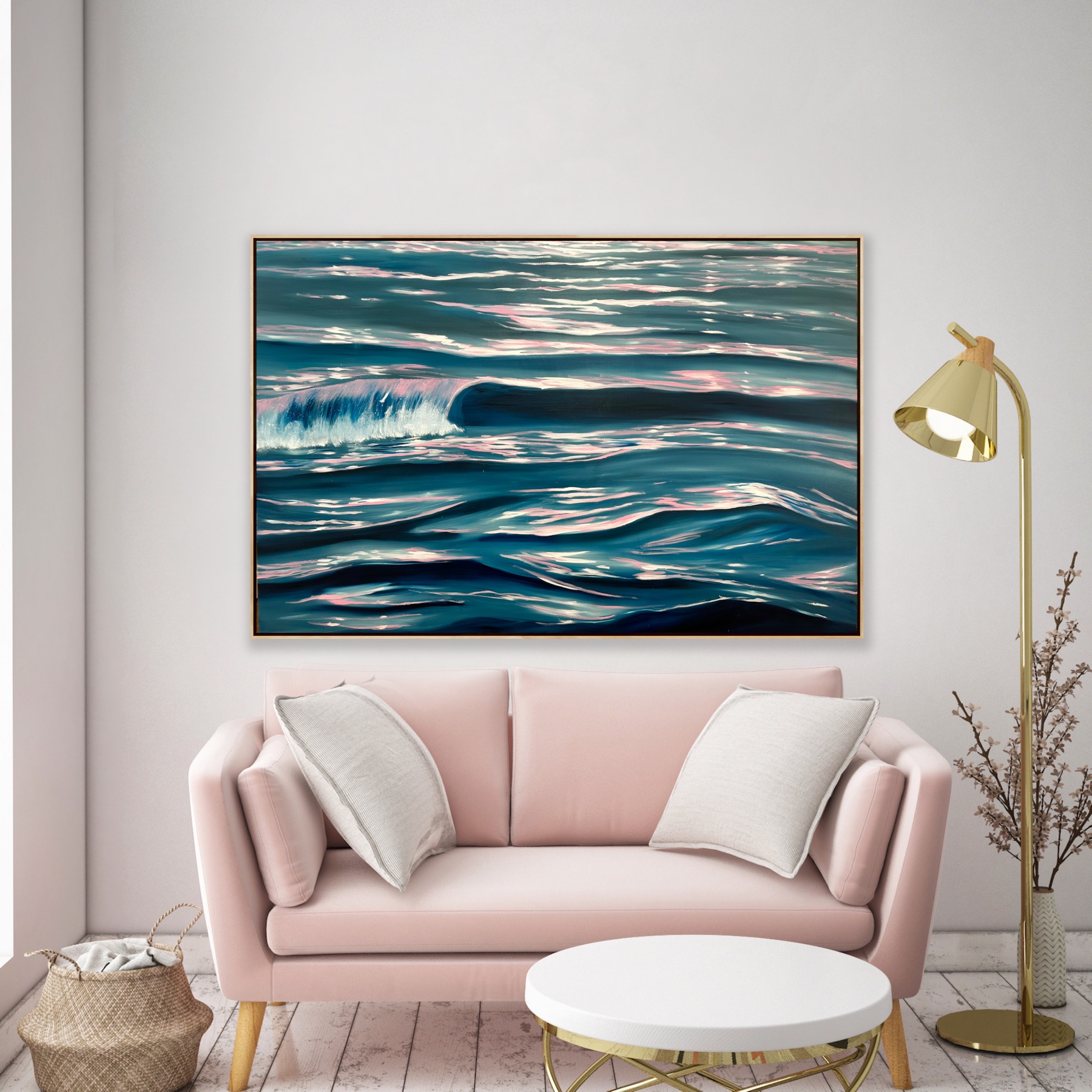 Pink Interior Alanah Jarvis Ocean Painting
