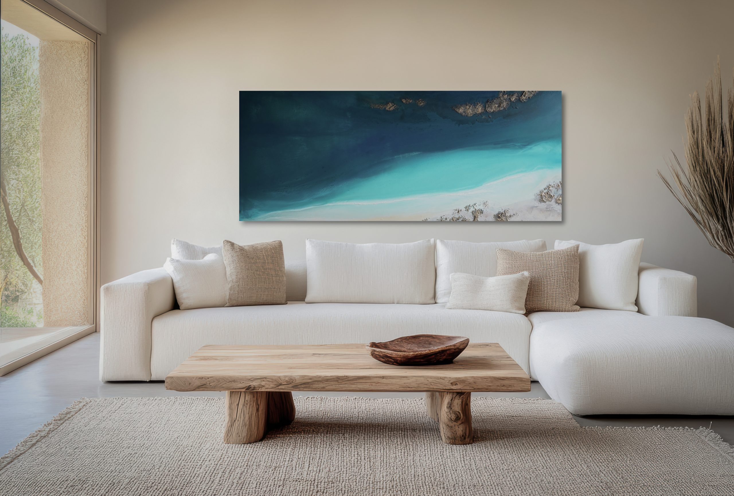 Turquoise Beach Landscape Art Petra Meikle De Vlas4