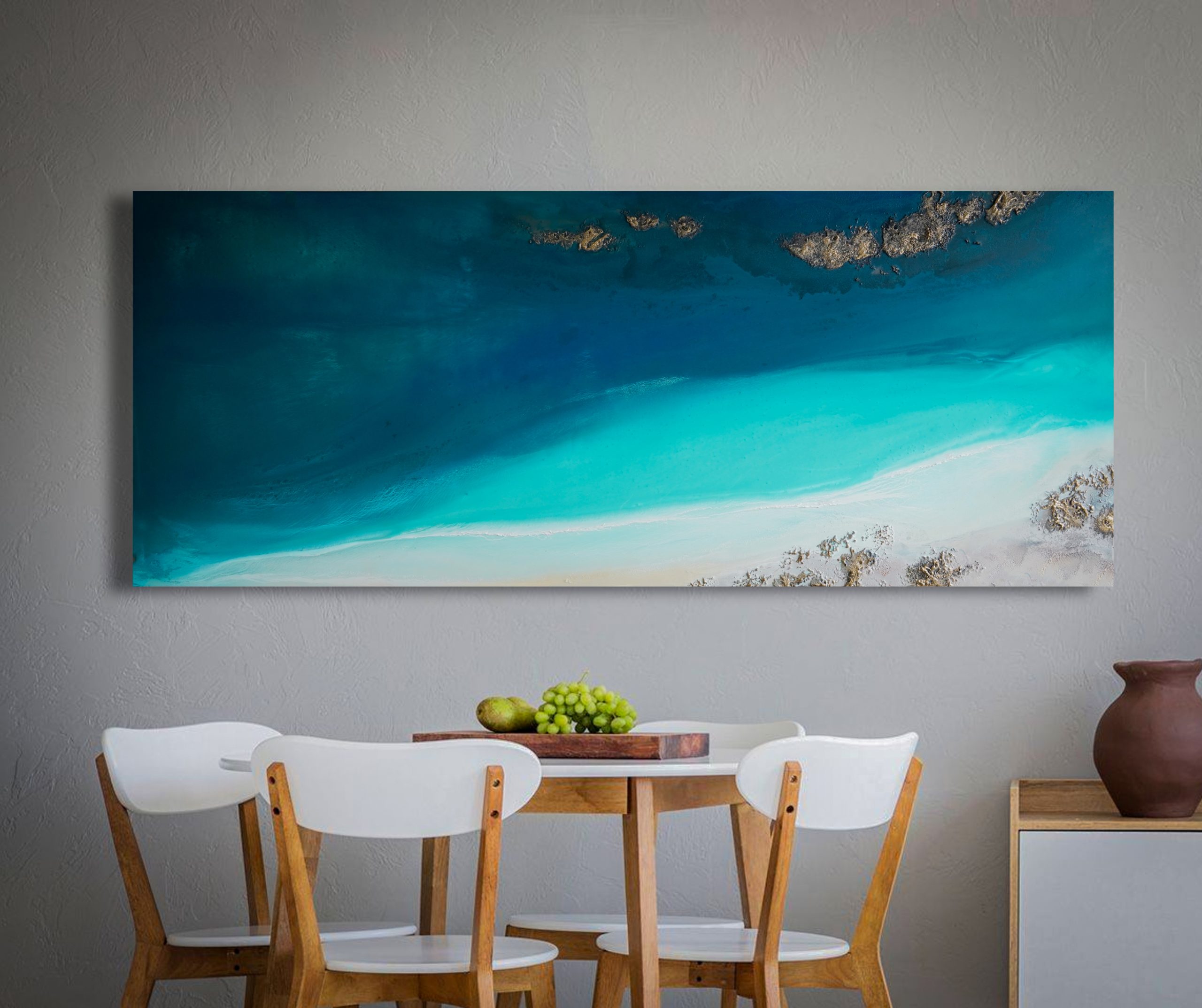 Turquoise Beach Landscape Art Petra Meikle De Vlas2