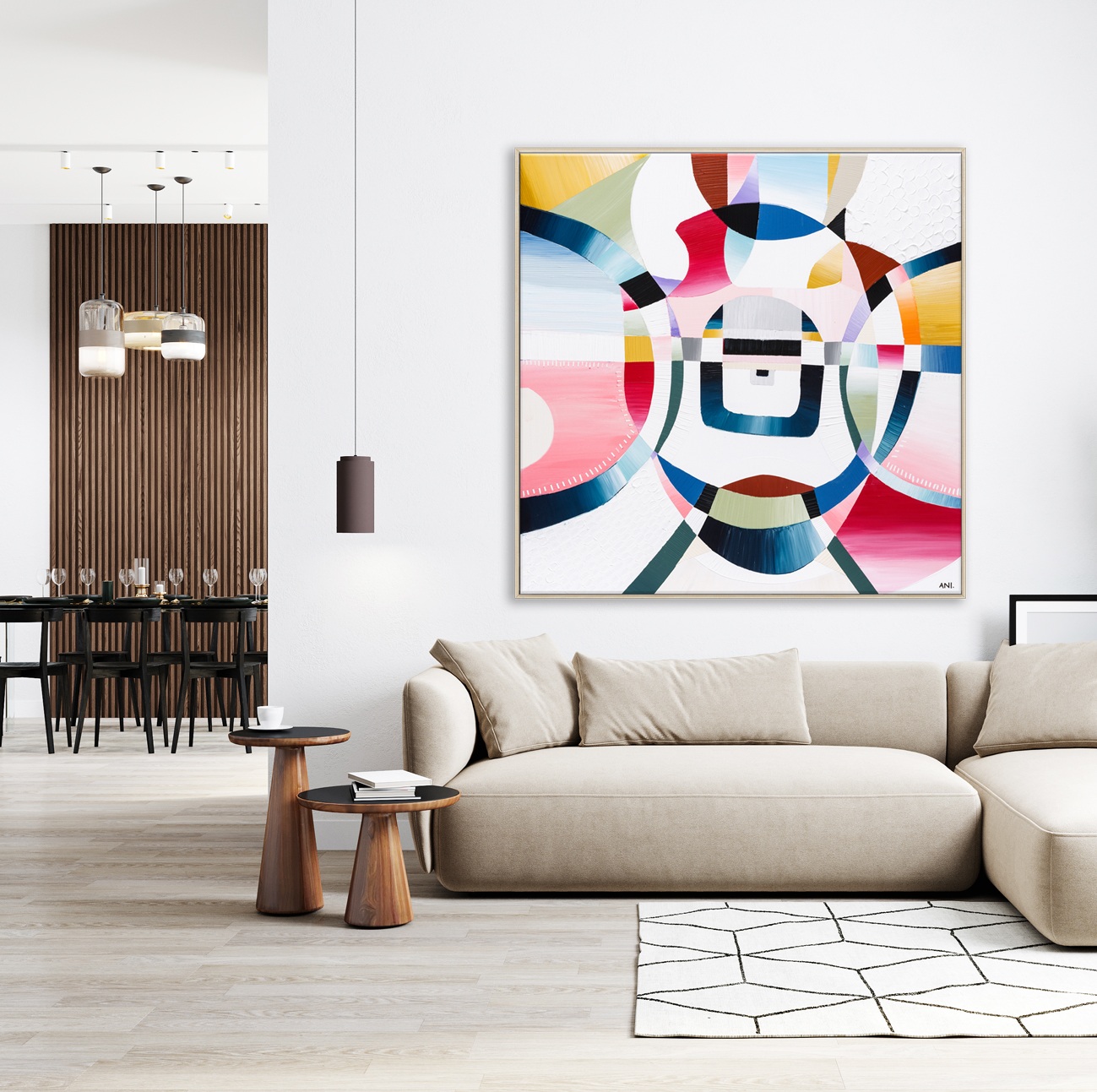 Minimalist Modern Living Room Interior Background, Living Room M