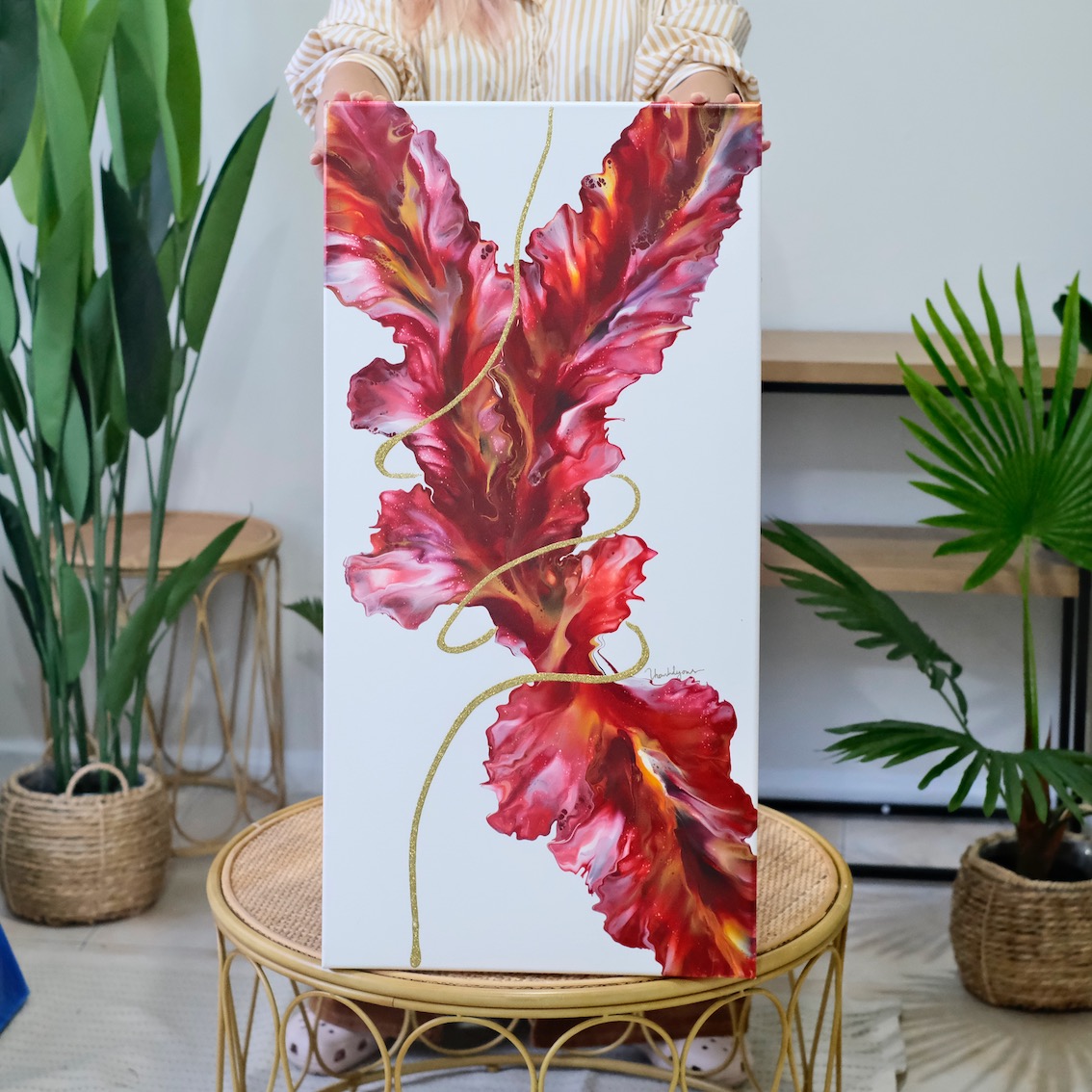 Crimson Dance #2 40 X 80 Cm Al