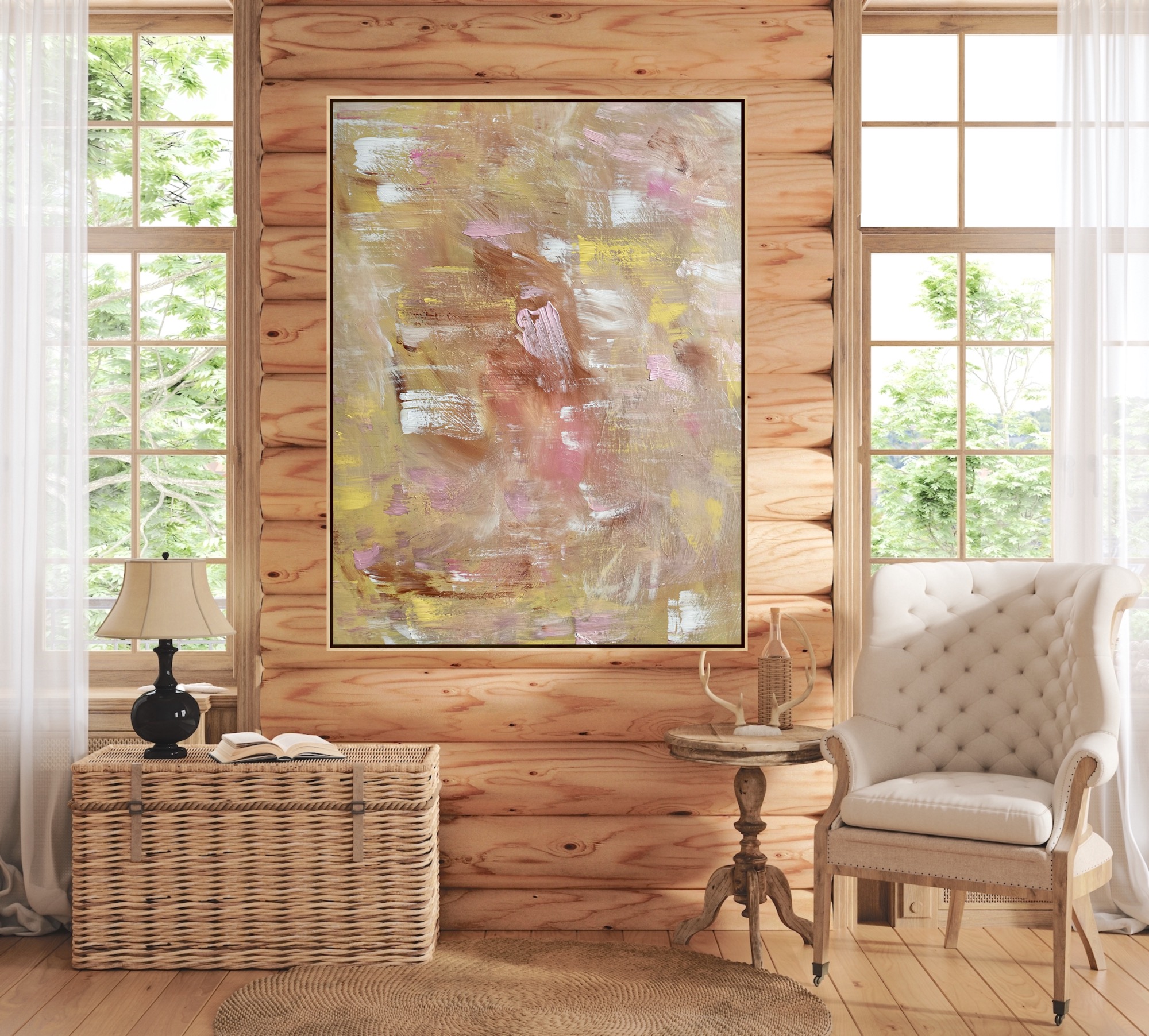 Timber Warm Interior Alanah Jarvis Abstract Art