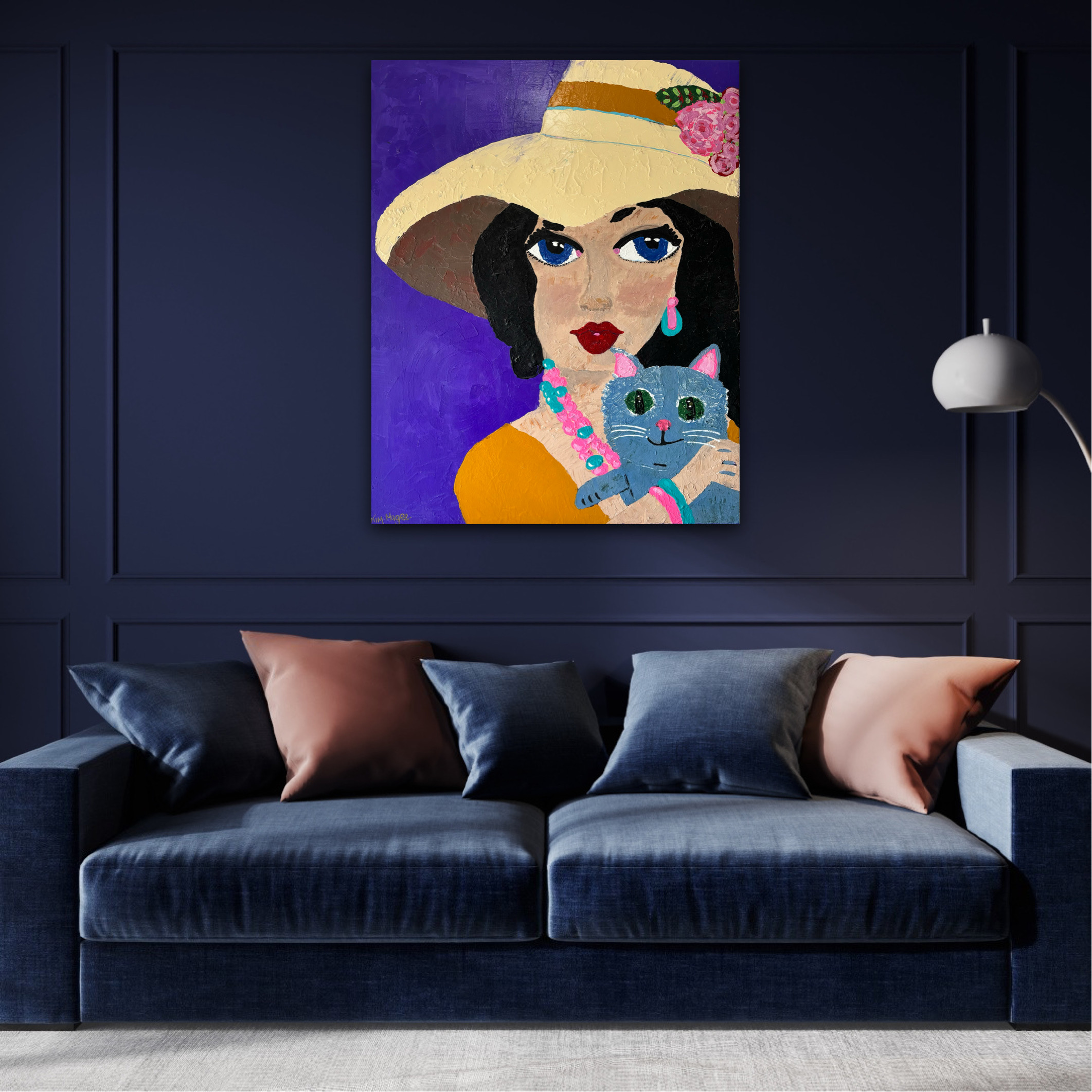 Kim Magee Art A Girl And Her Cat 2