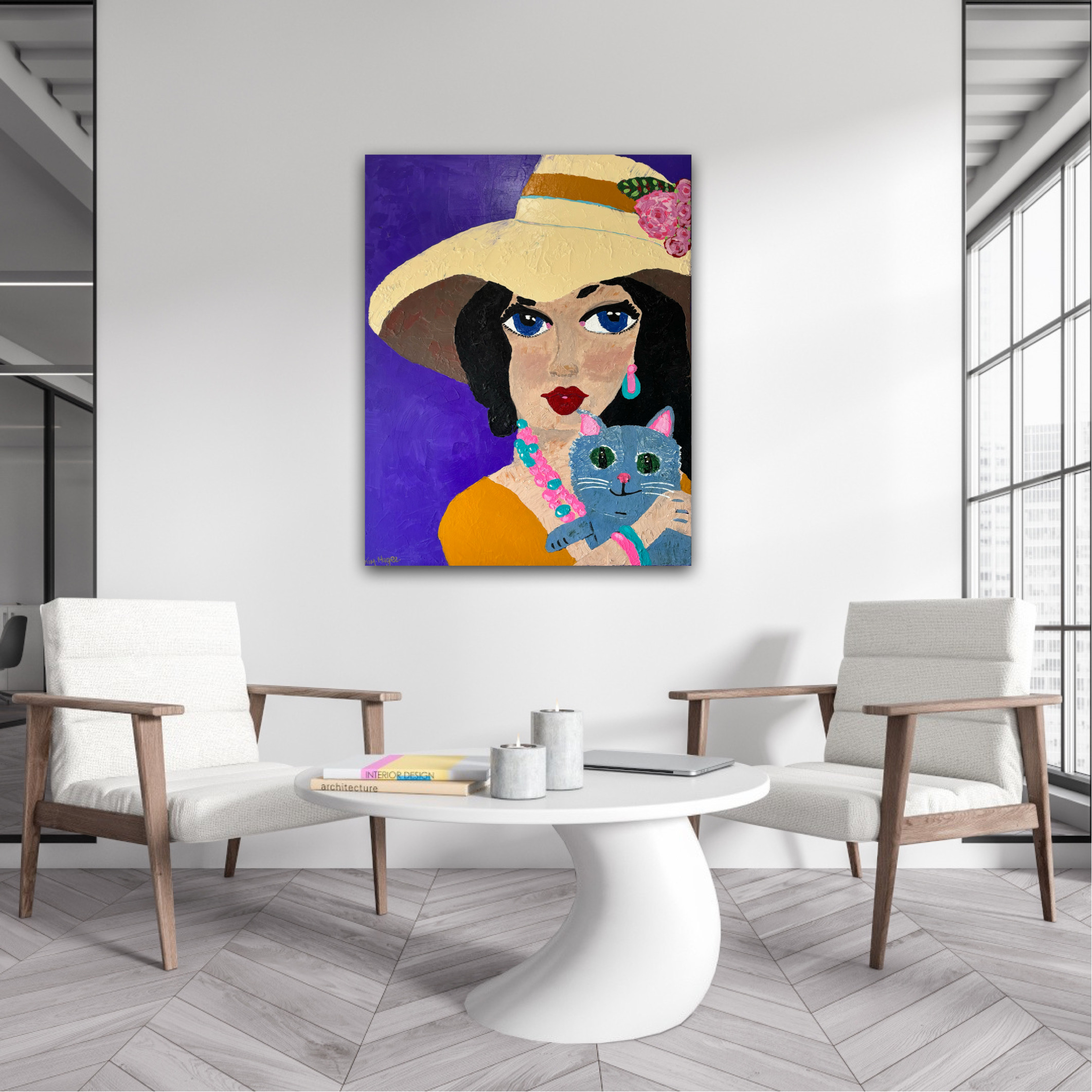 Kim Magee Art A Girl And Her Cat 3