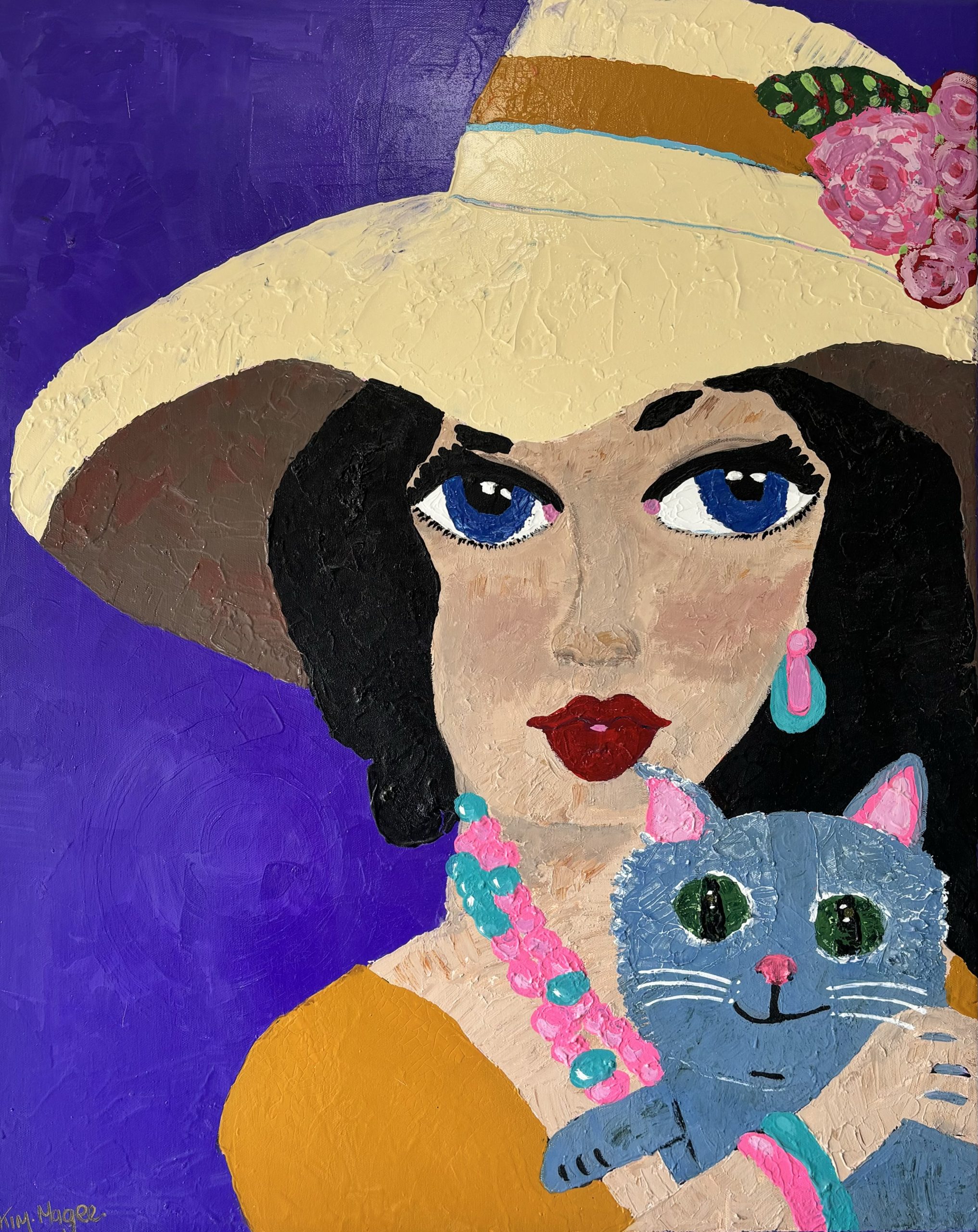 Kim Magee Art A Girl And Her Cat 4