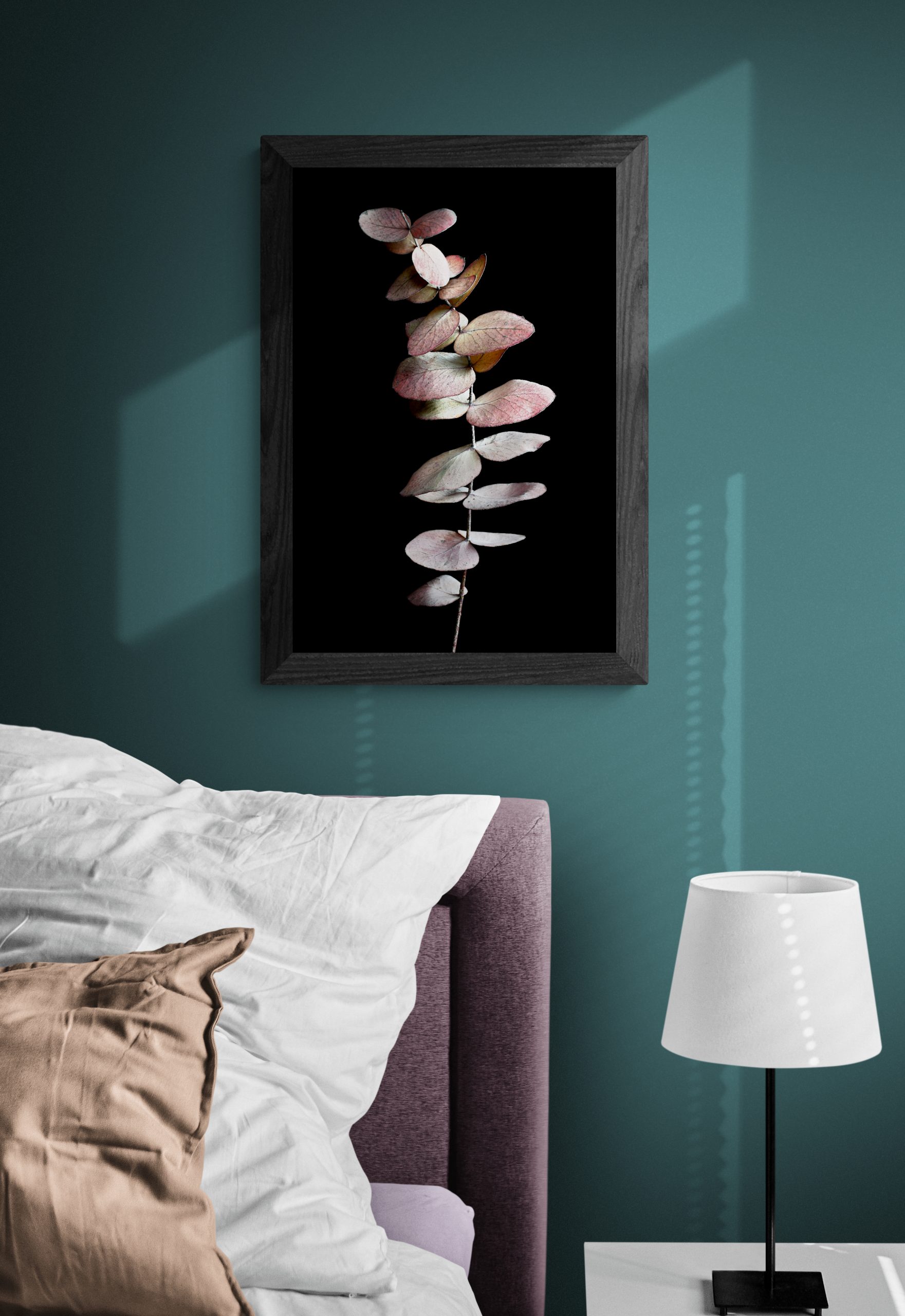 Bed And Lamp Illuminated With Natural Light (10)