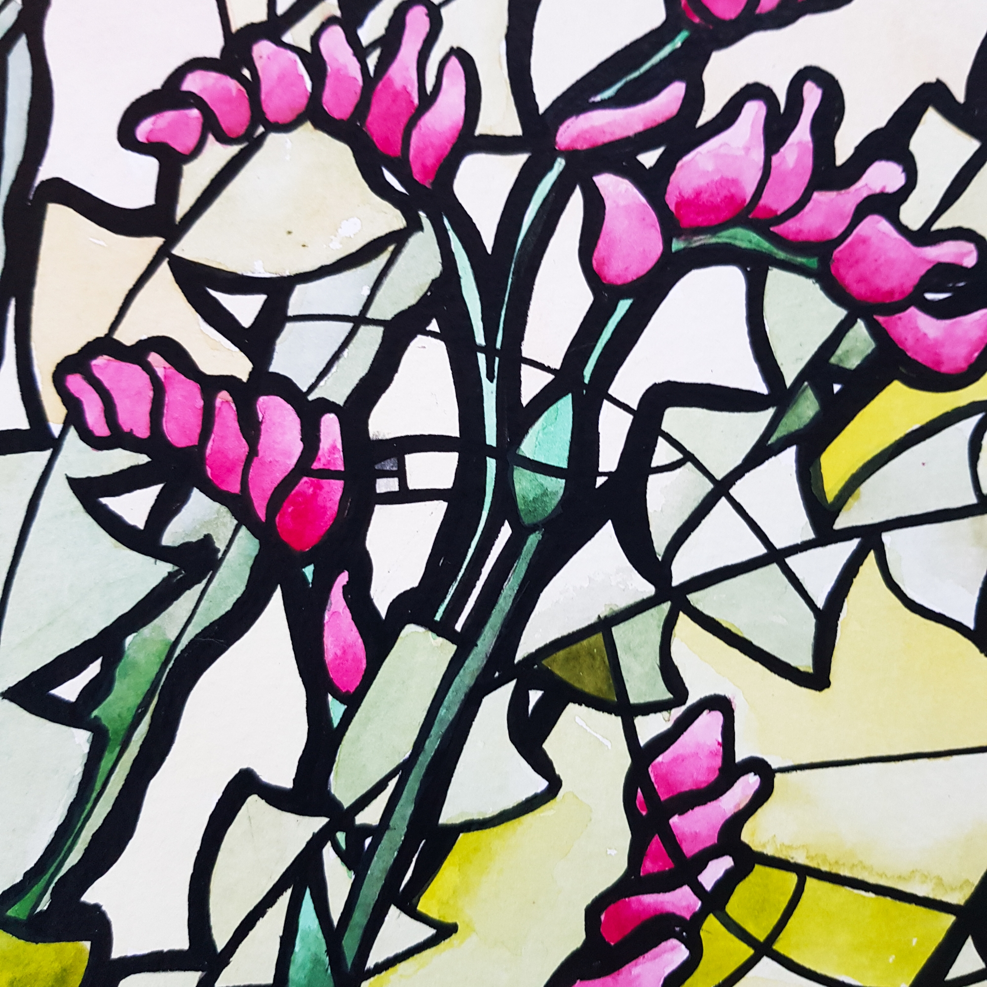 Black Cockatoo Vase By Nicola Cowie Detail 4