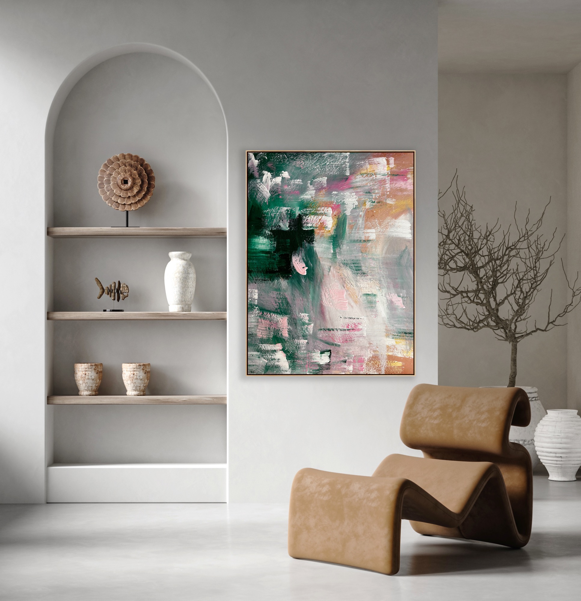 Alanah Jarvis Vertical Brown Abstract Art