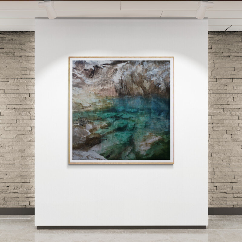 Canvy Crystal Tide 1 Art Gallery Wall With Brick Background (2)
