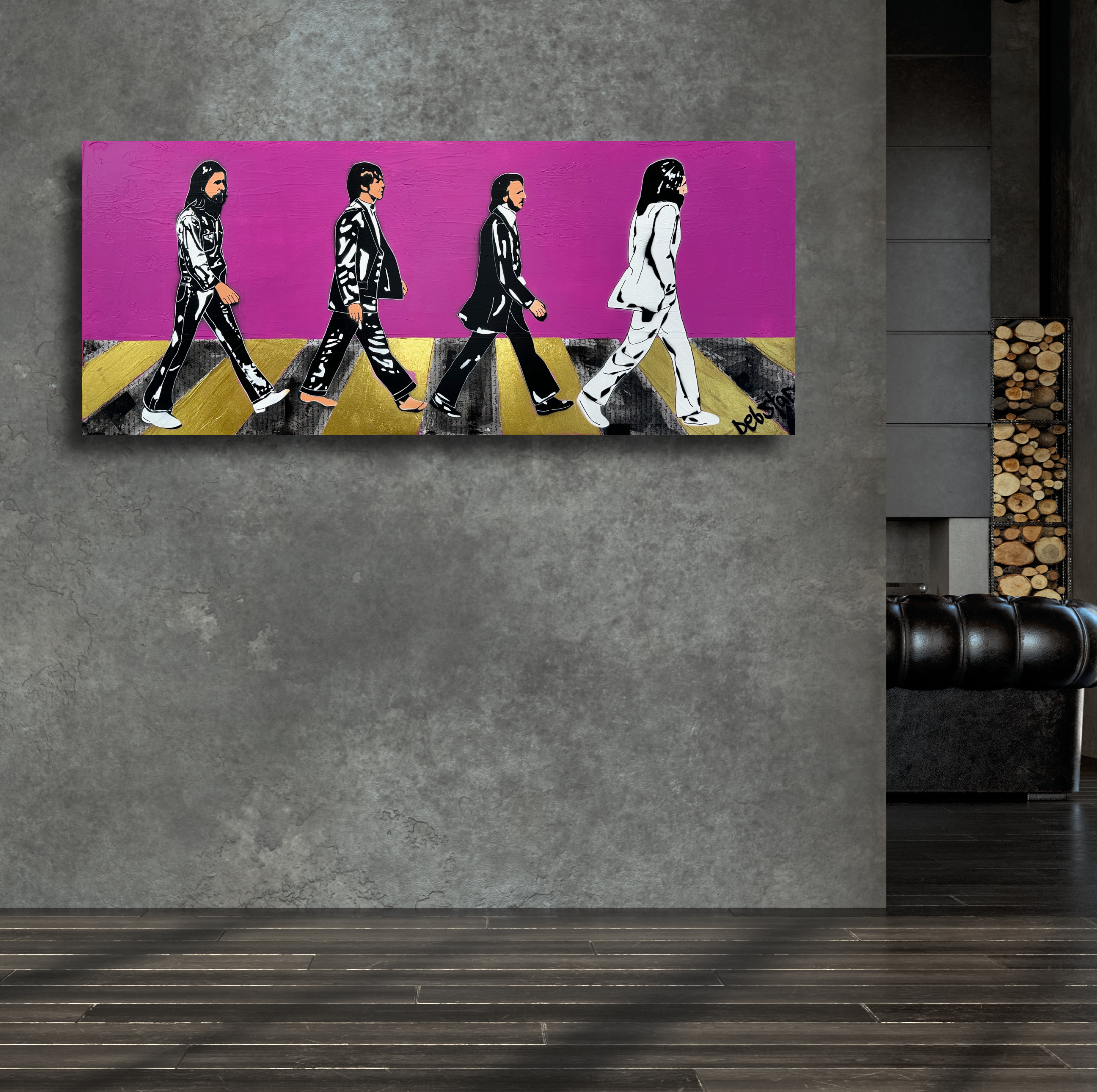 Living Room Interior In Loft, Industrial Style