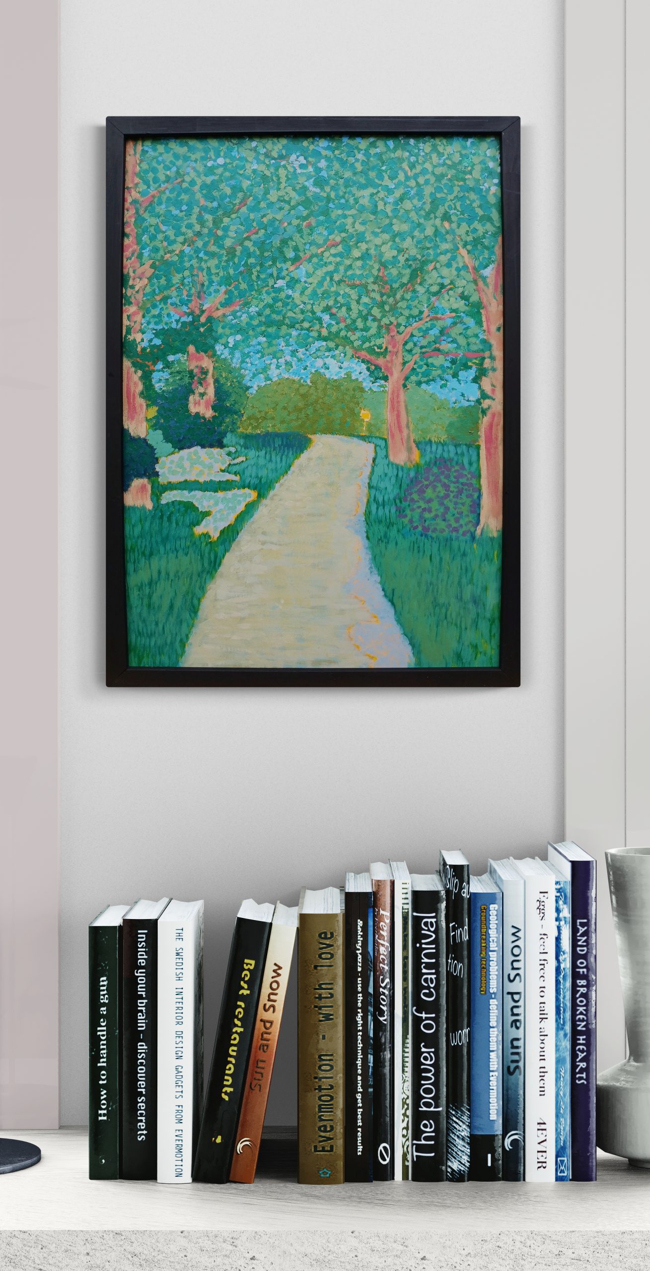 Close Up Of A Shelf With Books And A Globe
