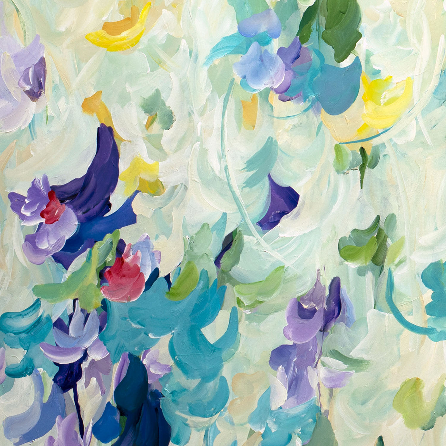 Picking Flowers Original Abstract Art Artist Amber Gittins Crop