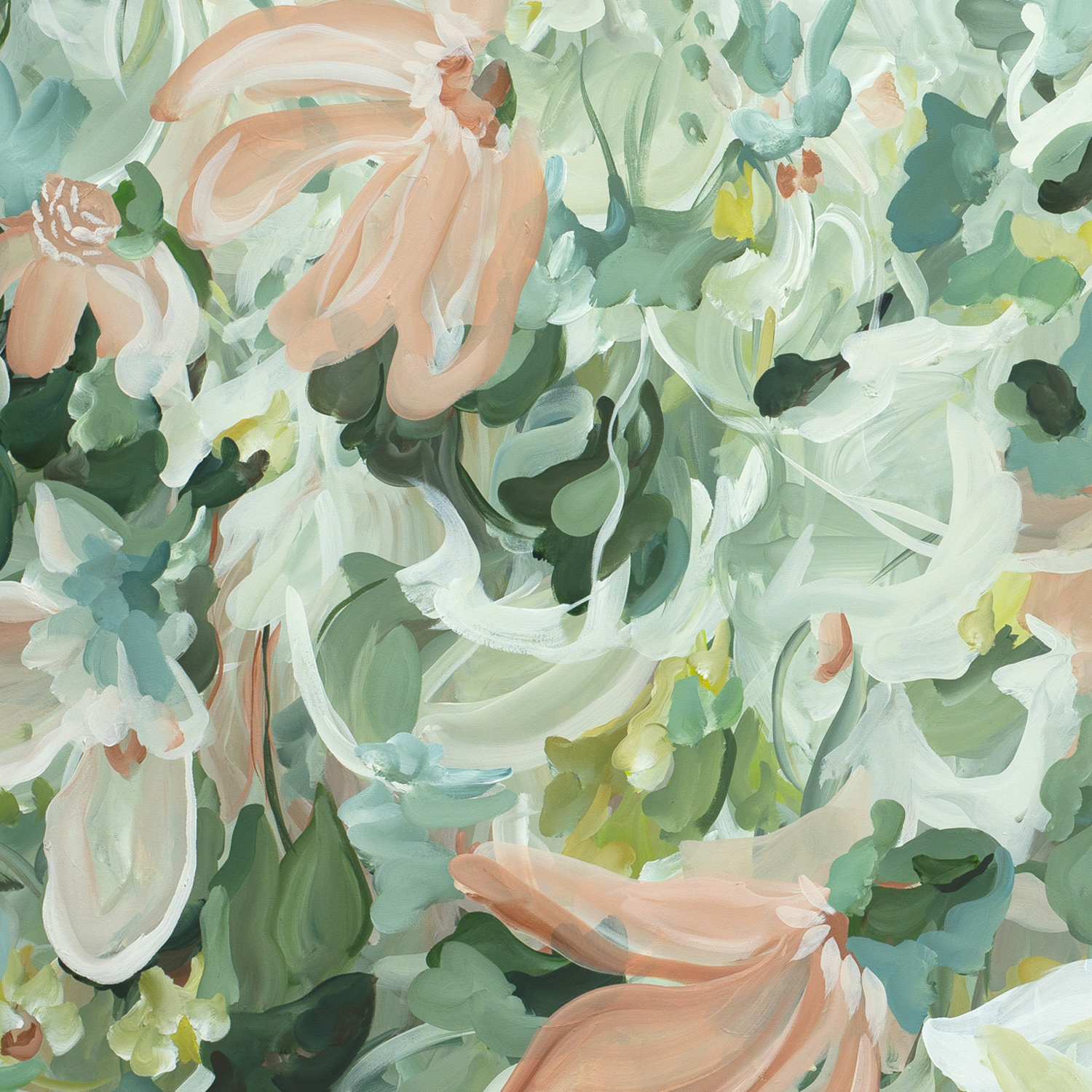 Blushing Flowers Original Art By Amber Gittins Crop