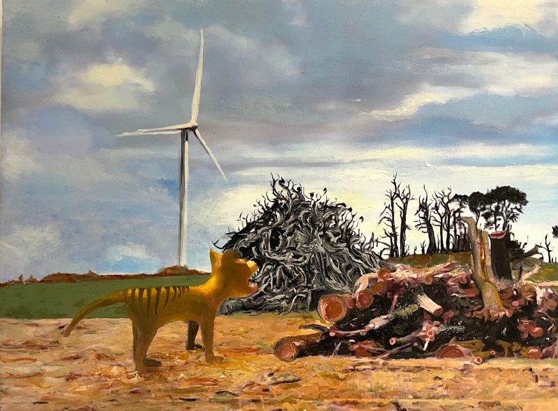 Thylacine In Landscape