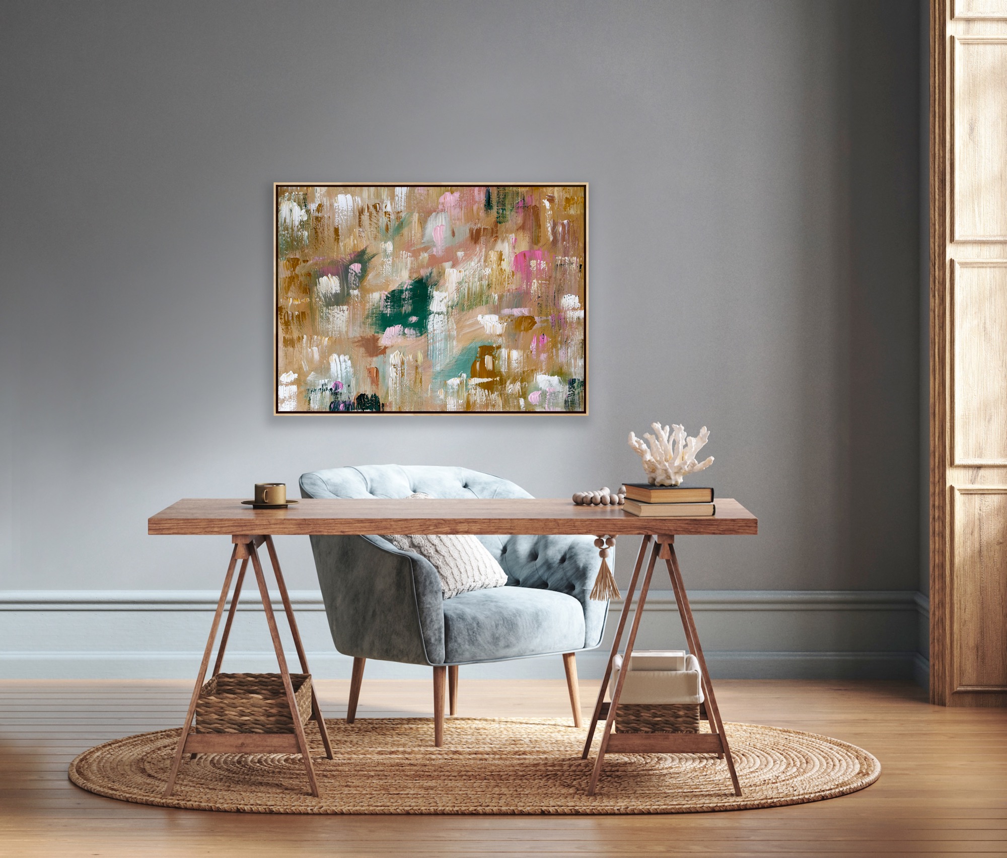 Coastal Office Art Alanah Jarvis Abstract Art