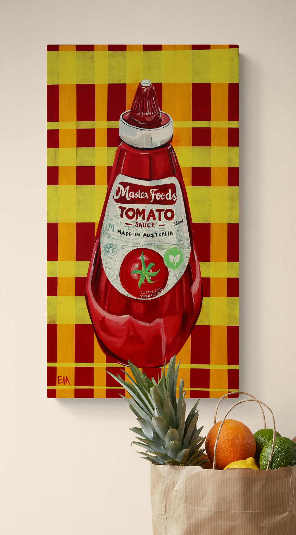 Bag Of Fruit Sitting On A Kitchen Bench (1)