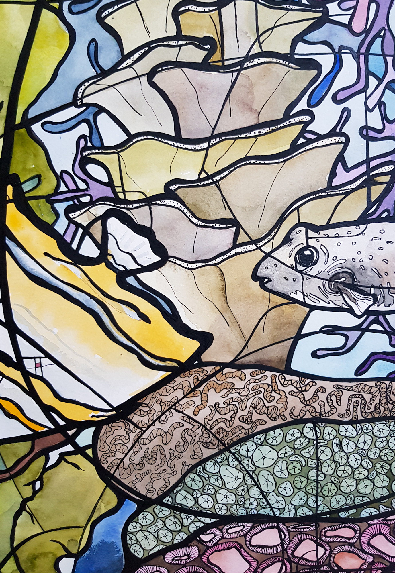 Coral Garden By Nicola Cowie Watercolour